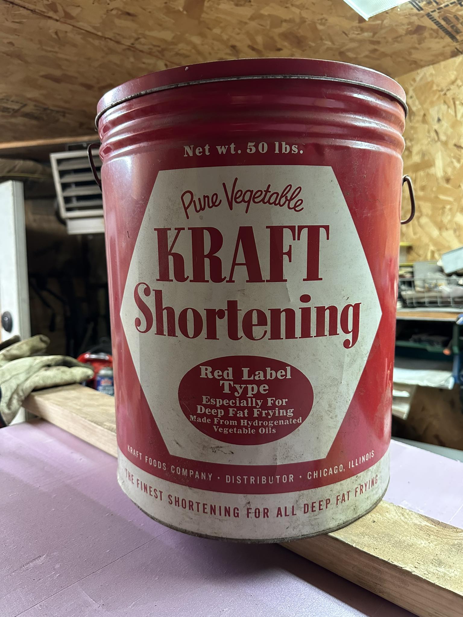 Remember when Shortening came in a 50 LB tin?