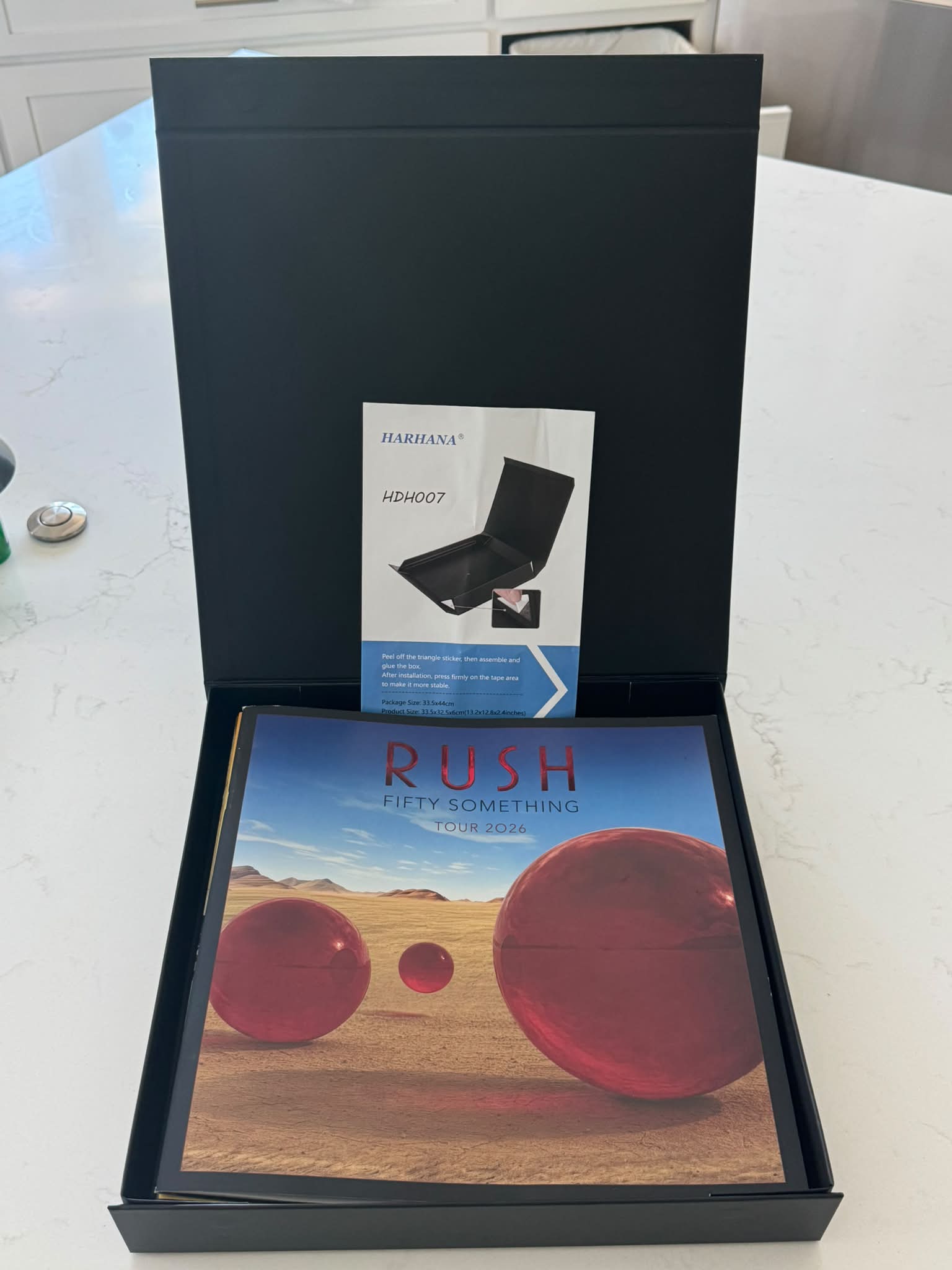 Sturdy box for storing tour books on Amazon