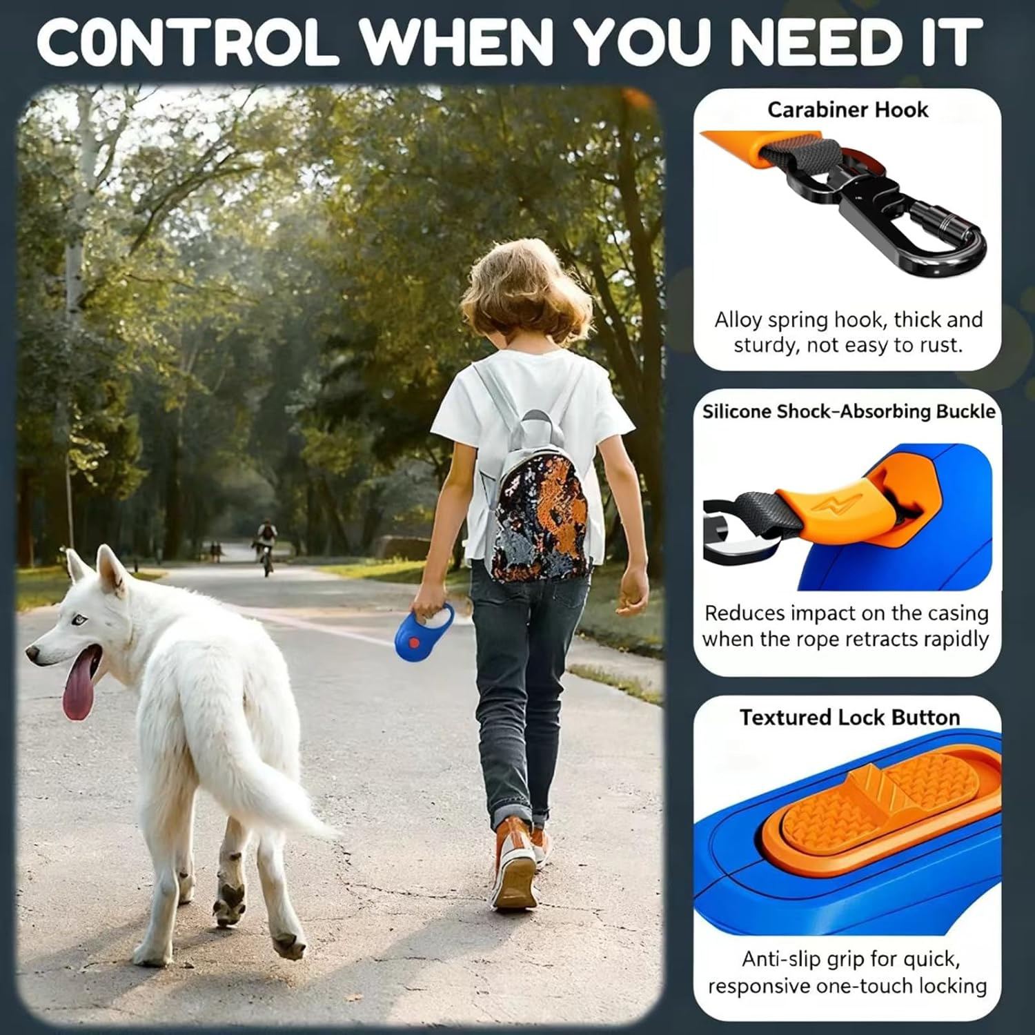 Automatic Retractable Dog Leash Large Dog Pet Leashes - LOVELY PET SUPPLIES