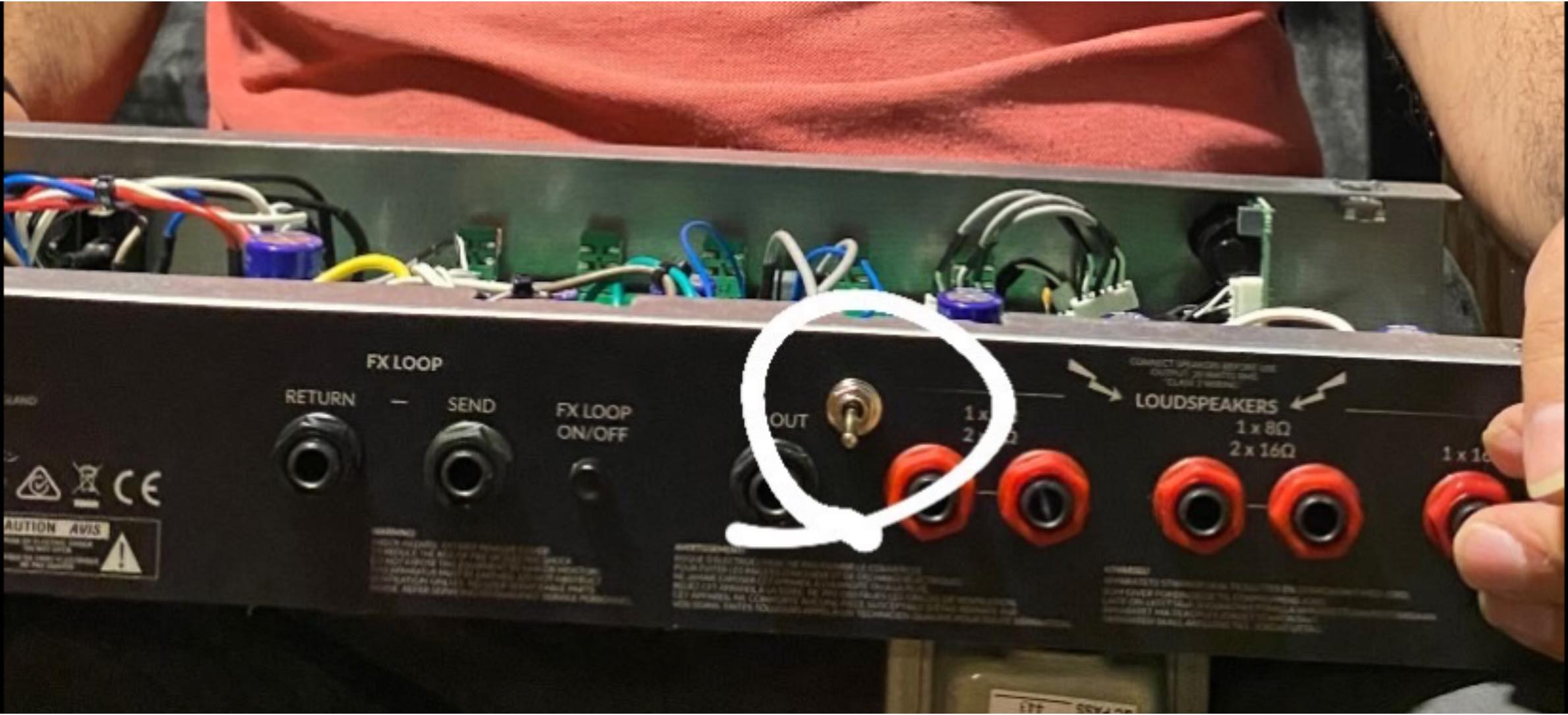 How does the Teisco SCAP 202 solid state amplifier knob function?