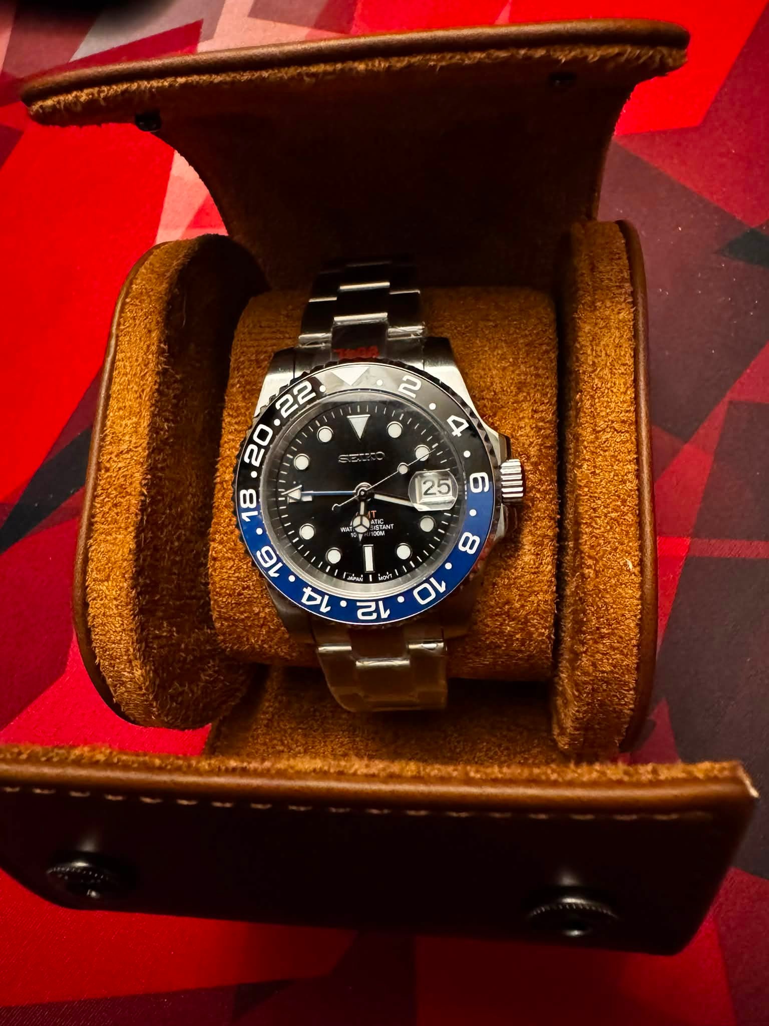 Seiko mod gmt batman watch