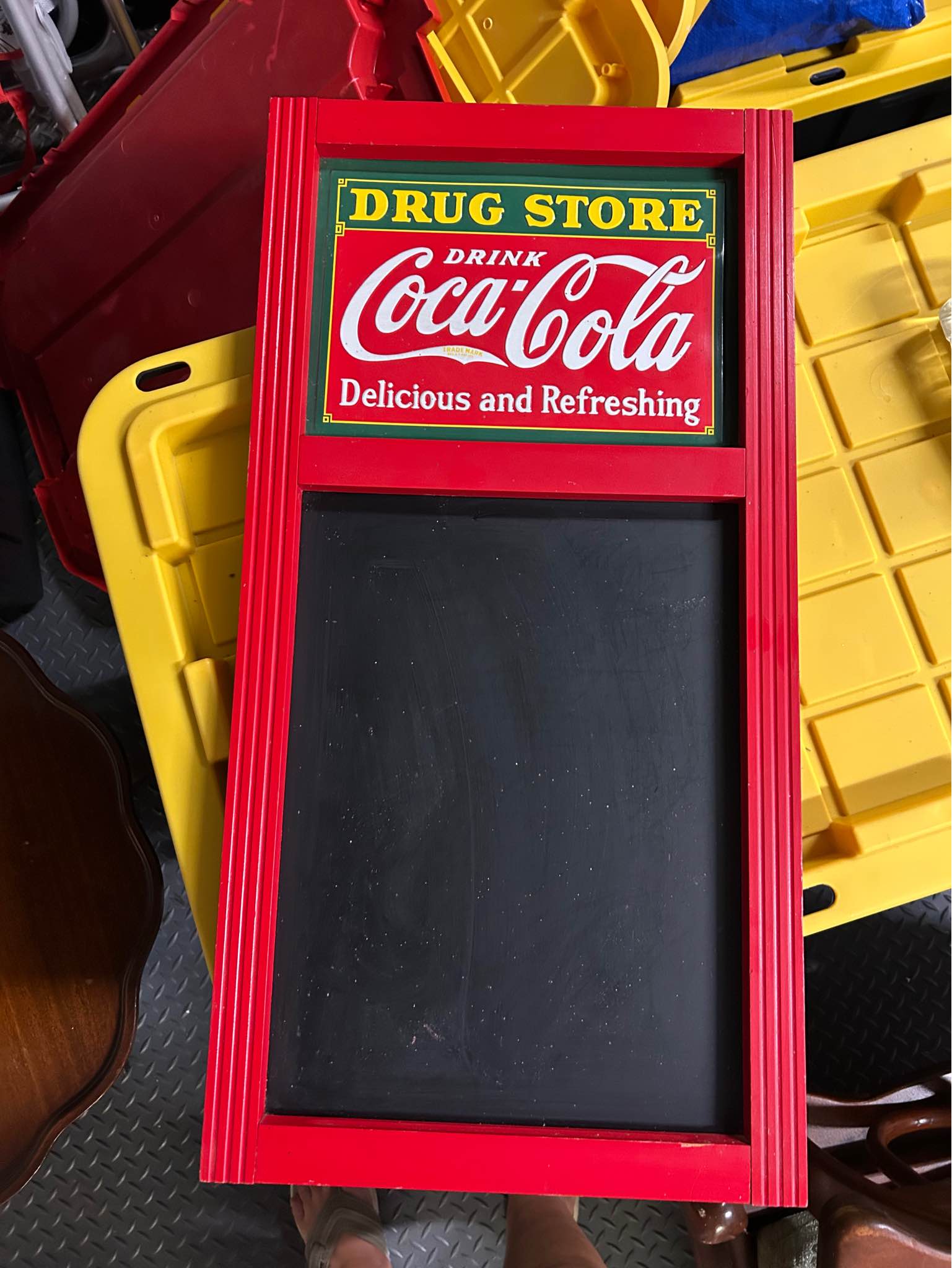Coca-Cola Vintage Coke Chalkboard Tin Sign Menu Board Wall Decor