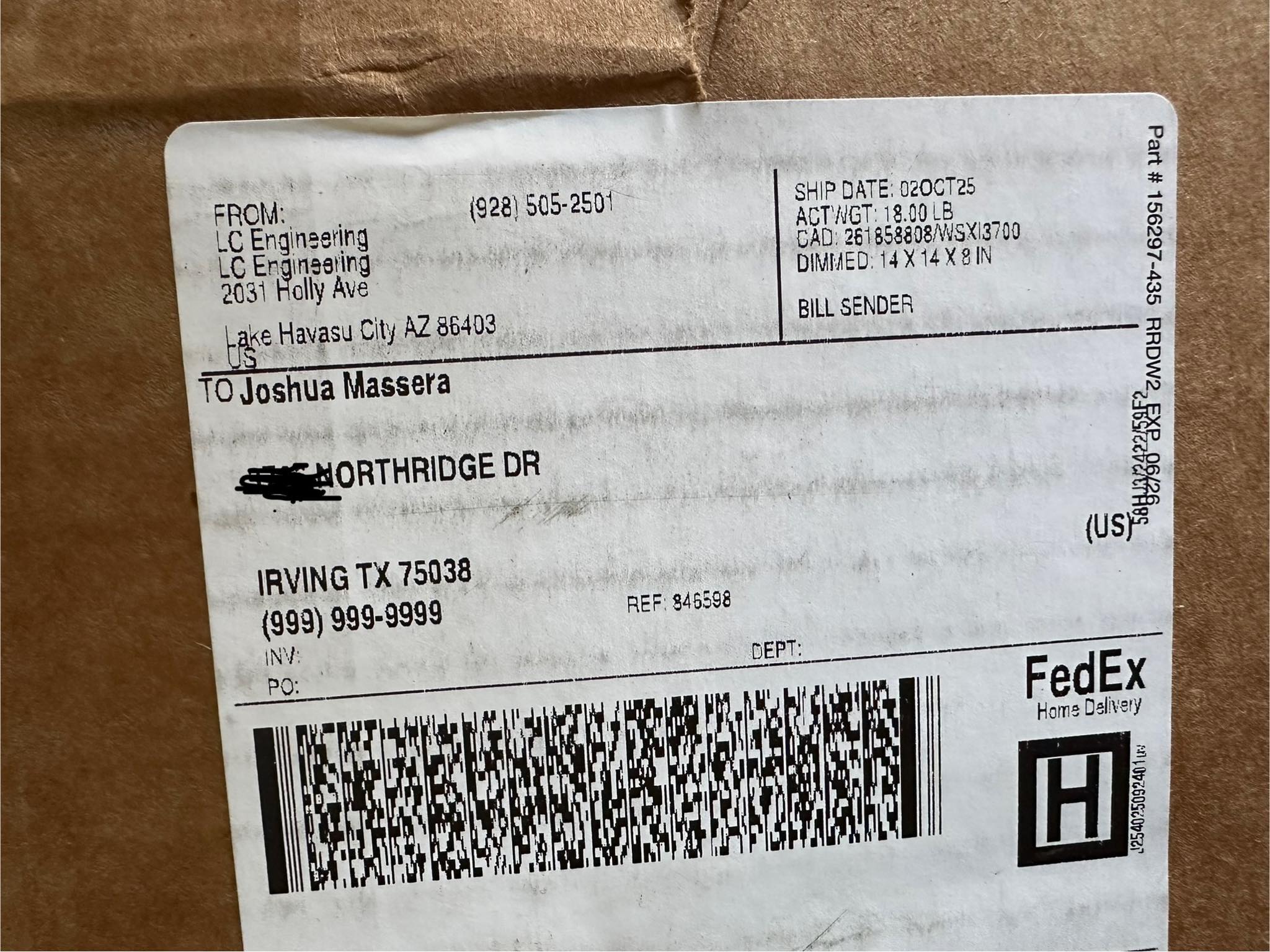 Who is Joshua in Irving, package delivery mix-up