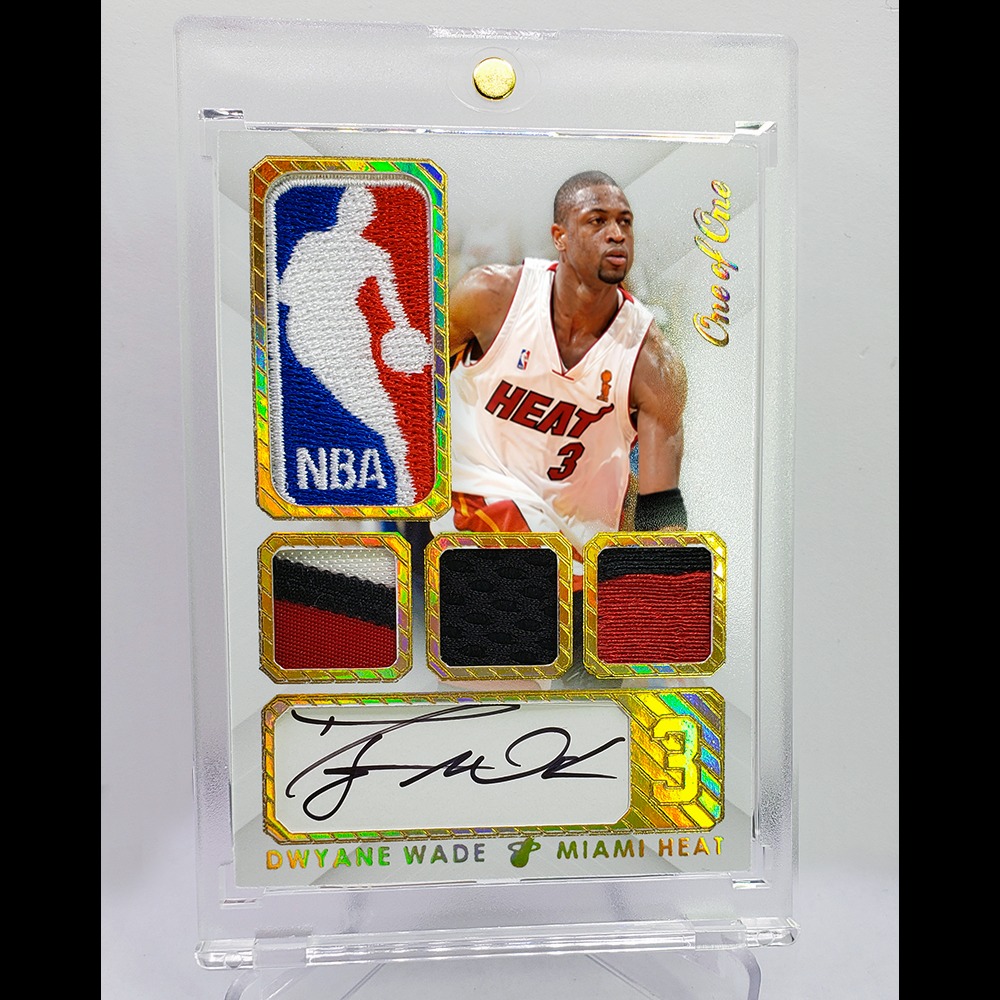 Custom Dwyane Wade patch cards and signature