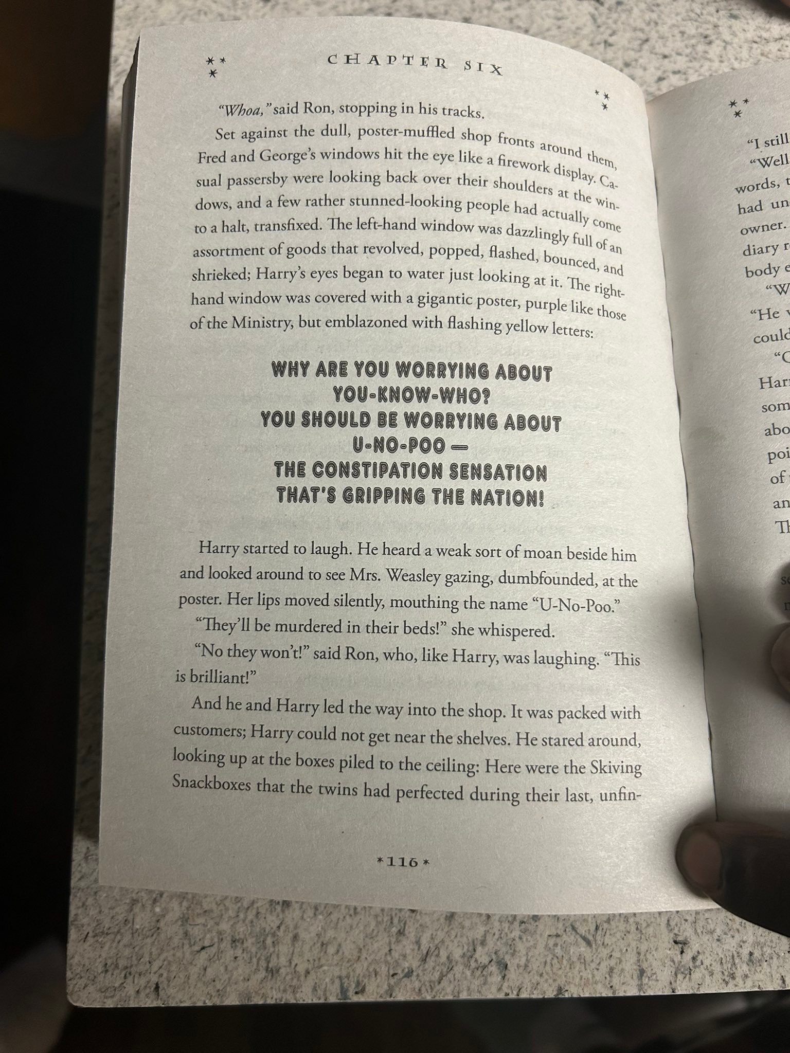 Odd page numbers in Harry Potter book