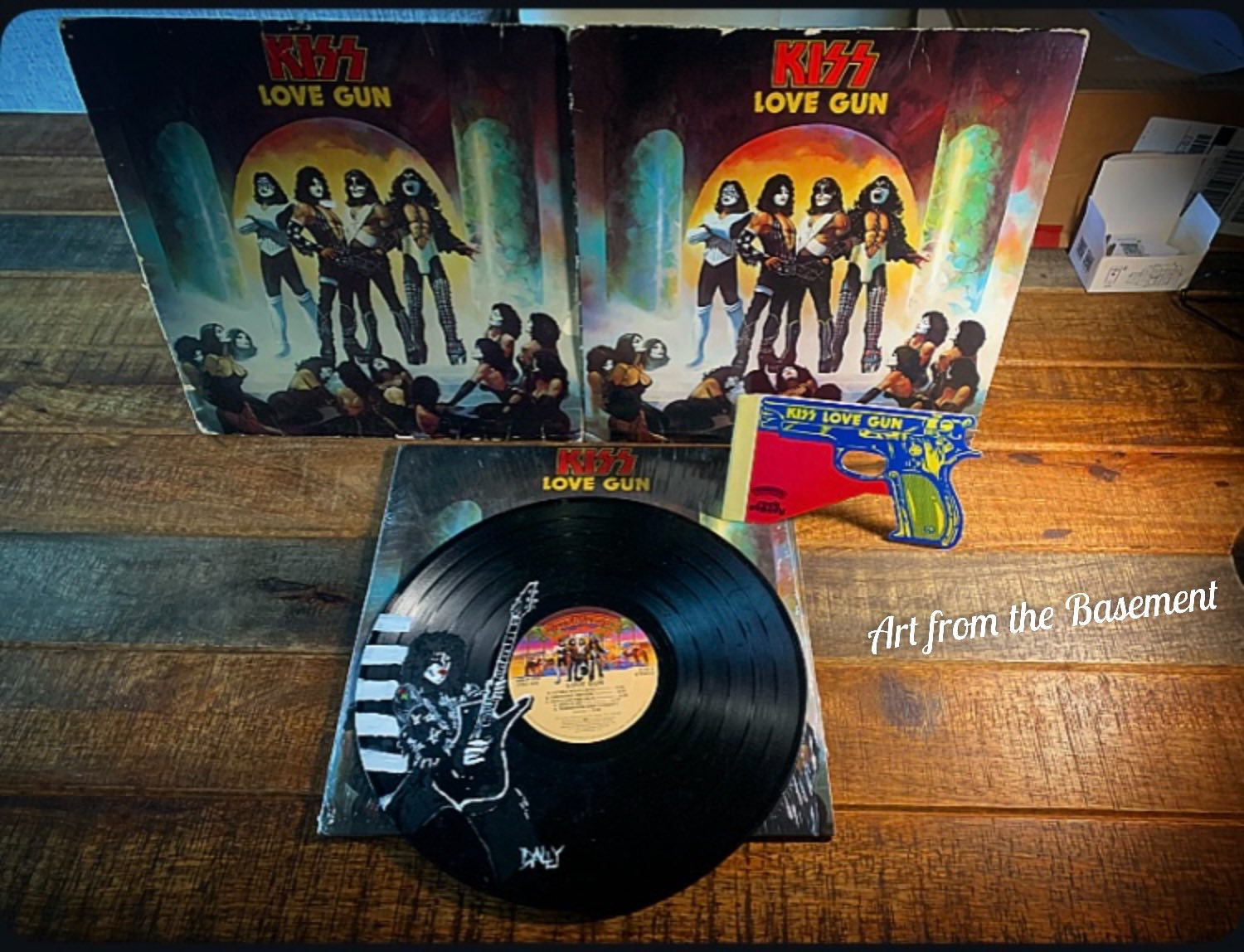 KISS Love Gun acrylic art on vinyl