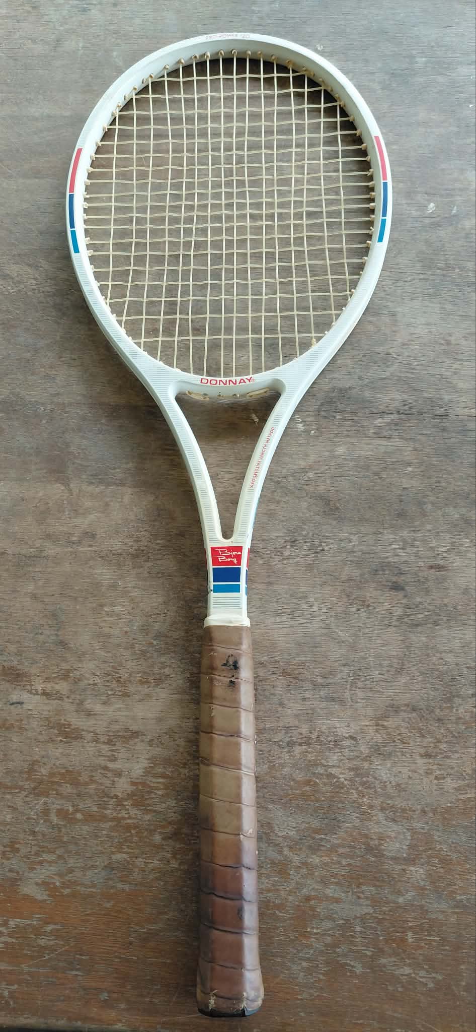 Björn Borg's first graphite Donnay tennis racket with extended shaft