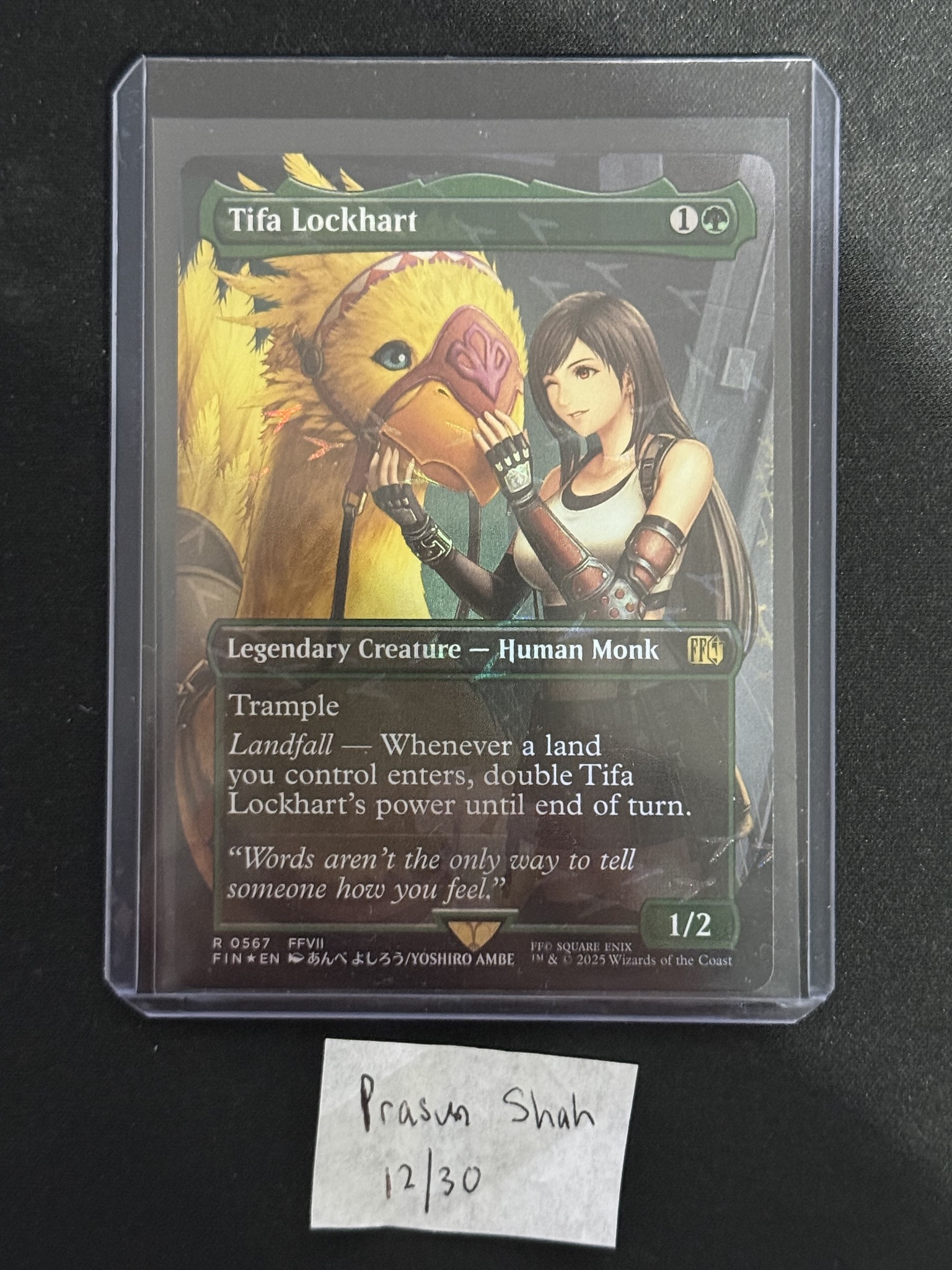 Chocobo Bundle Box contents with Tifa Lockhart card