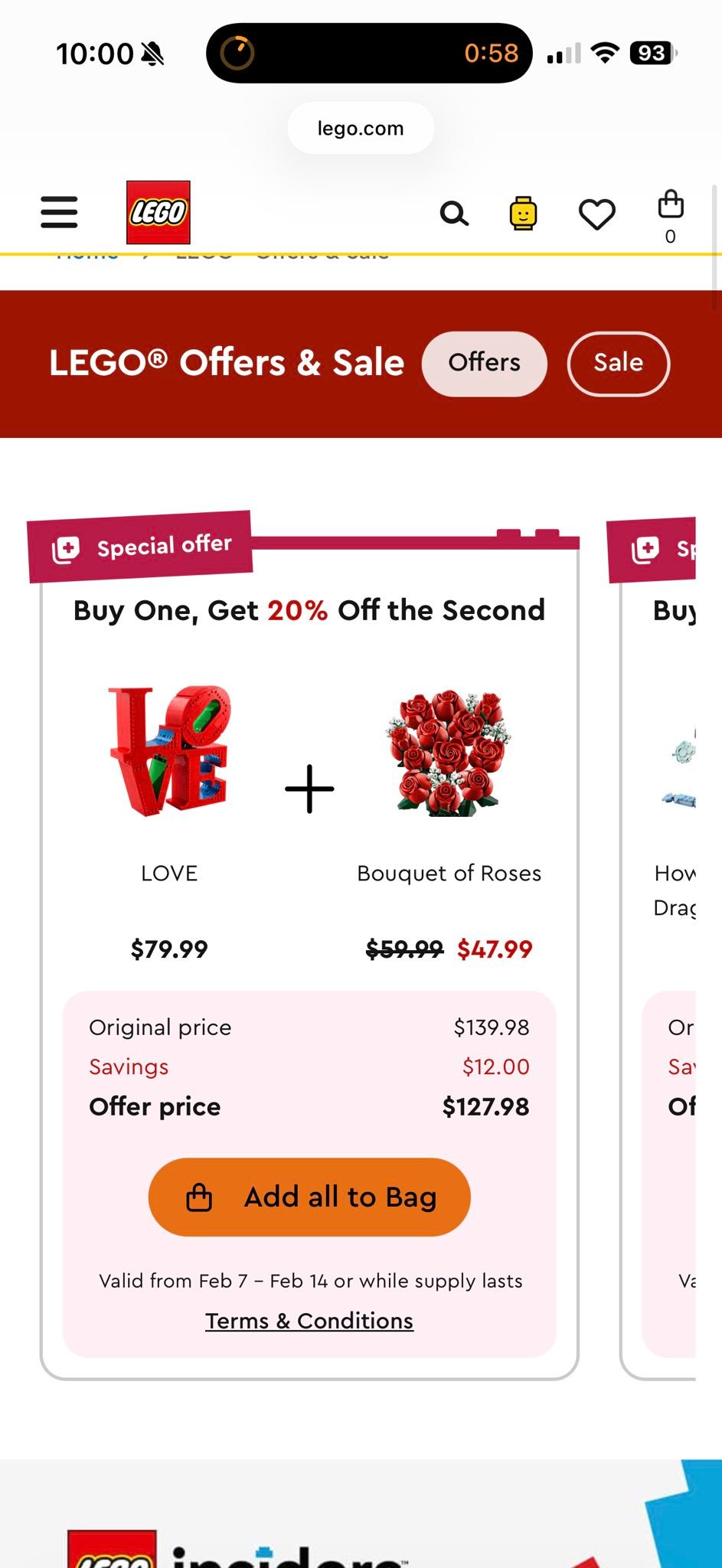 Lego Discount Offer with Free Shipping