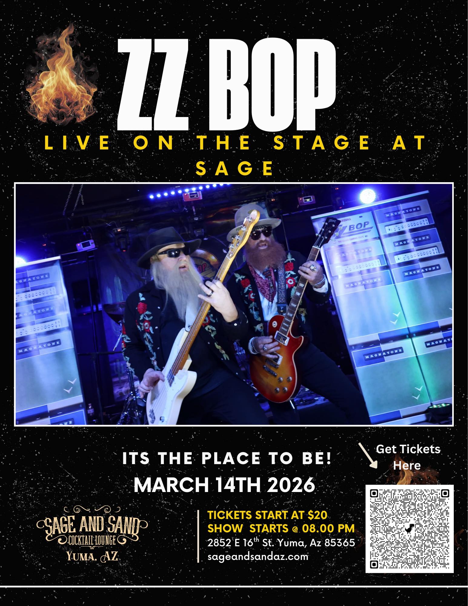 Saturday night will be the place!! ZZ Bop will be on the patio