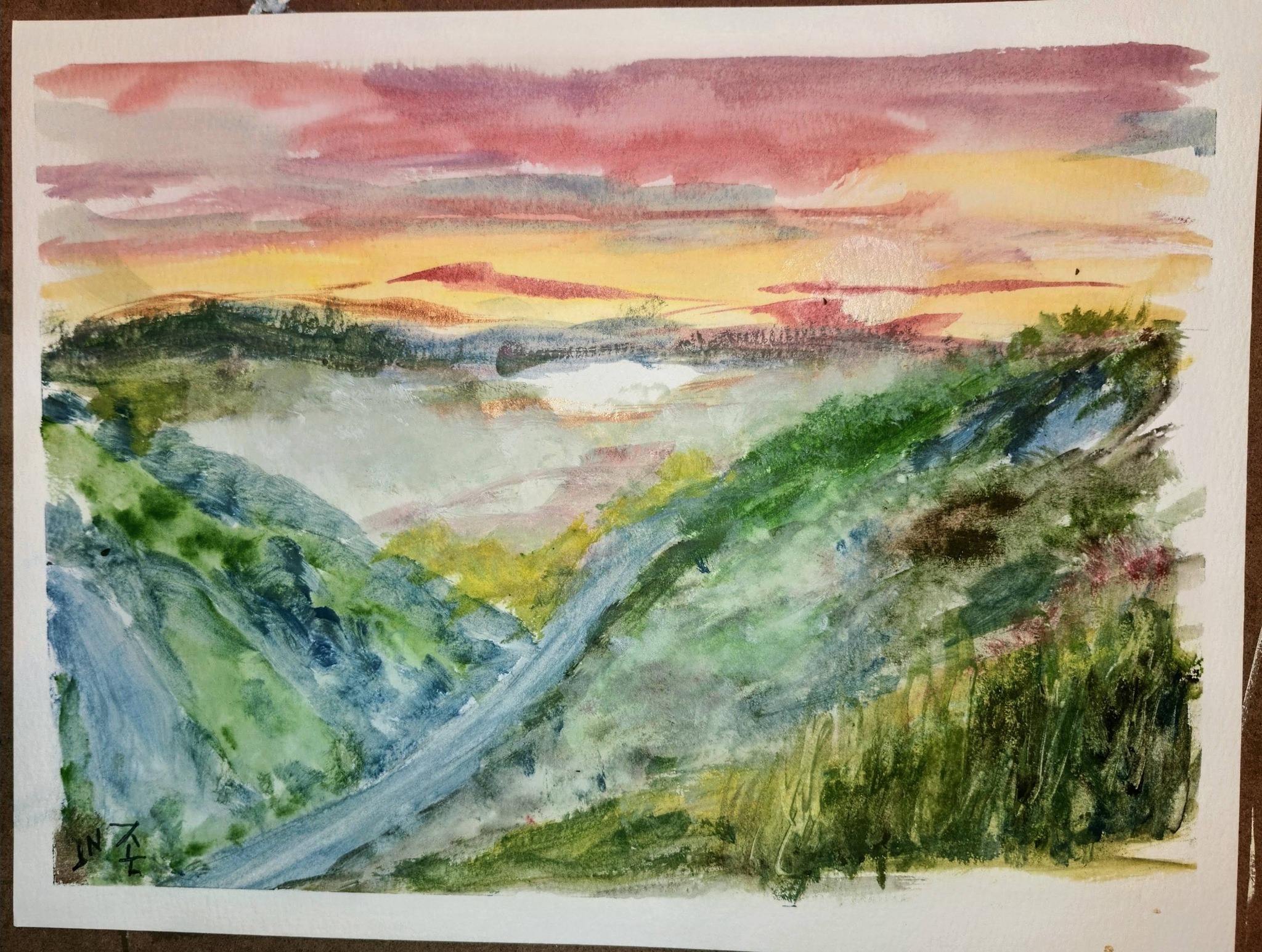 Natural” watercolor, 24x32 cm, painted from life by Andrea