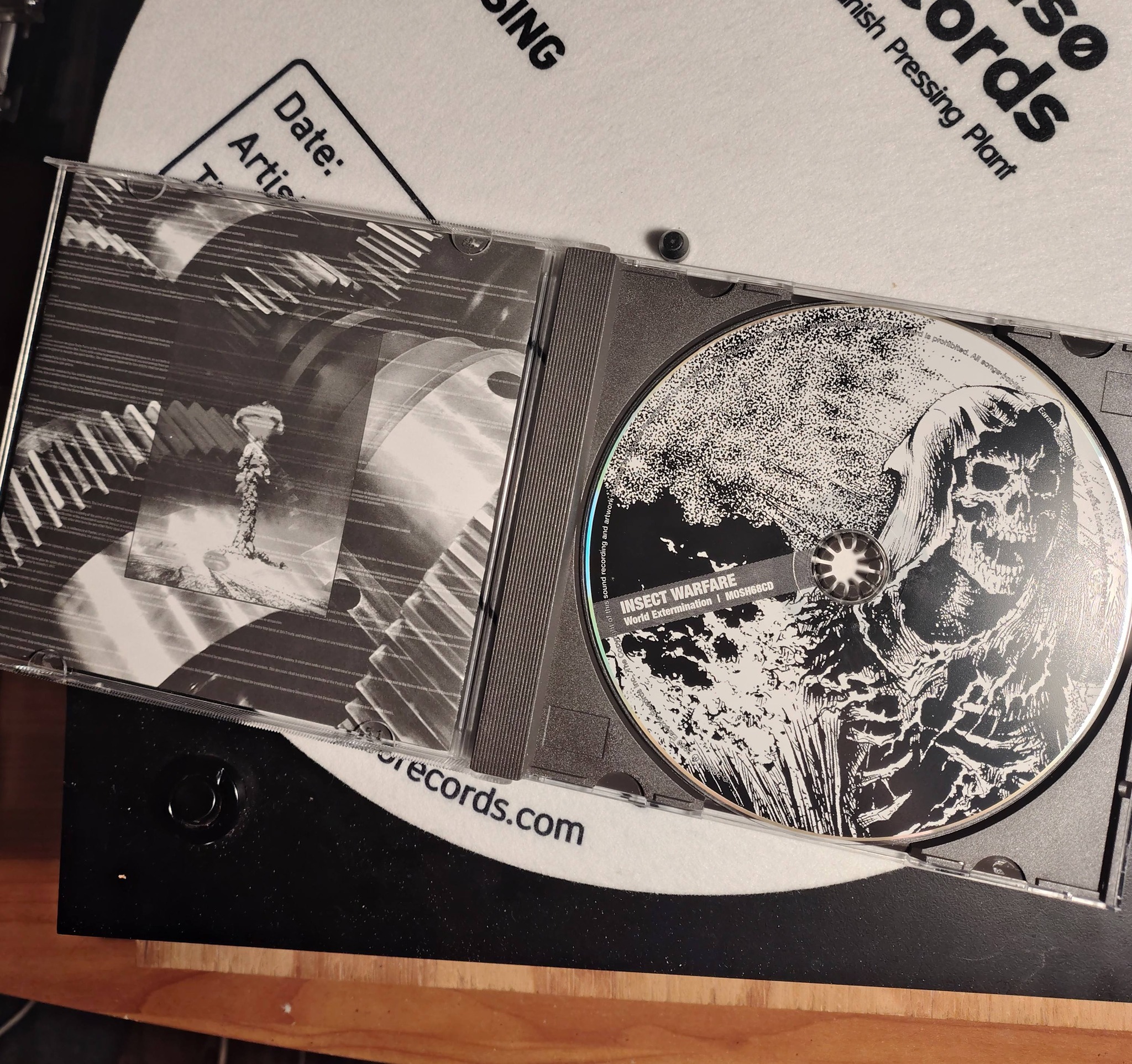 Now spinning; Insect Warfare - World Extermination Earache Records 
