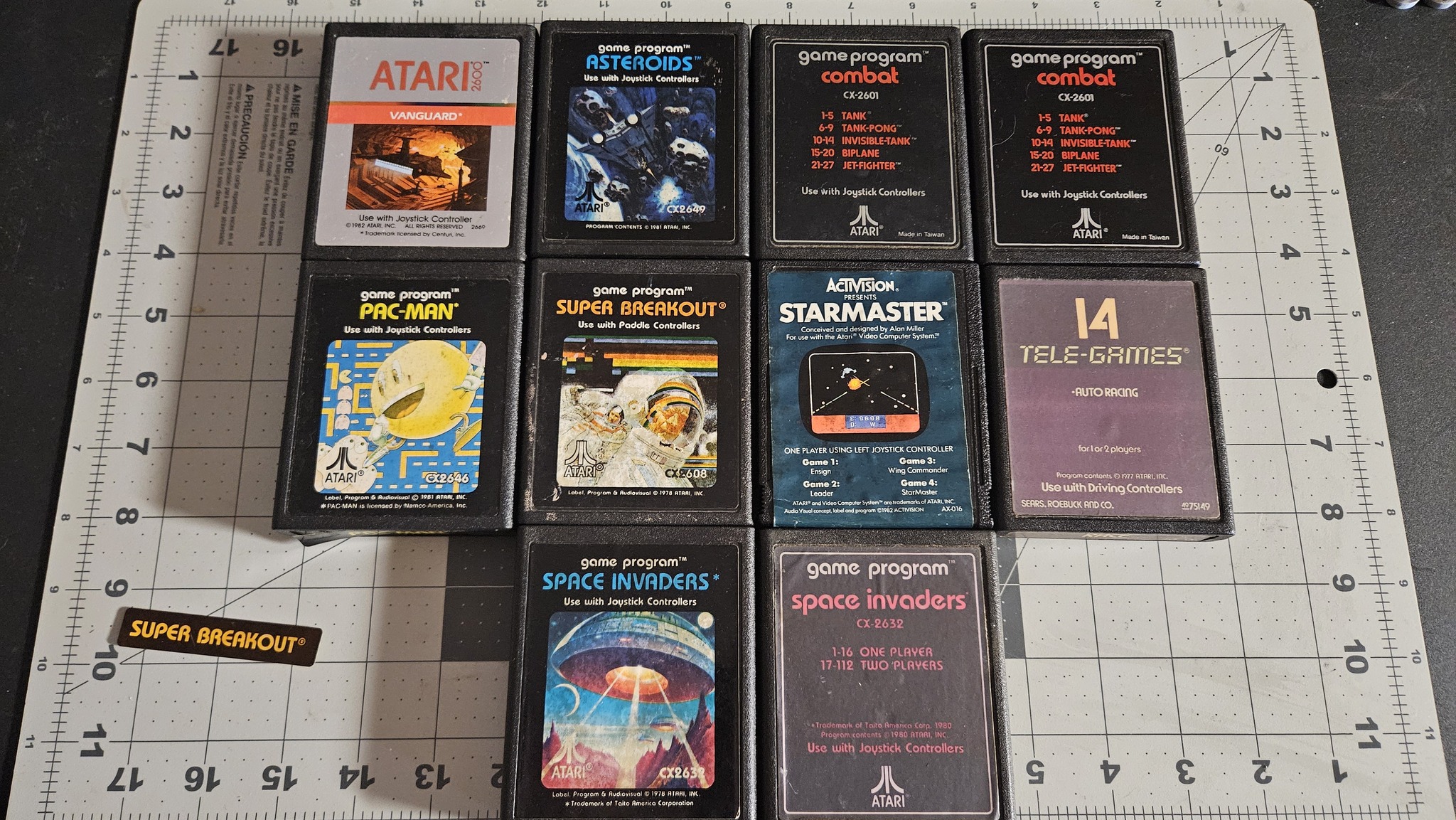 LOT De 6 Notices De Jeux ATARI 2600 - Dodge 'Em, Pacman, Space Invaders - État Correct