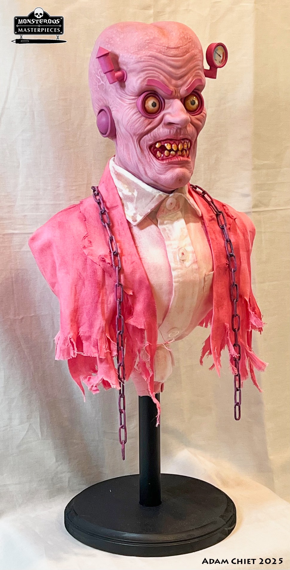 Franken-Berry mixed media bust sculpture