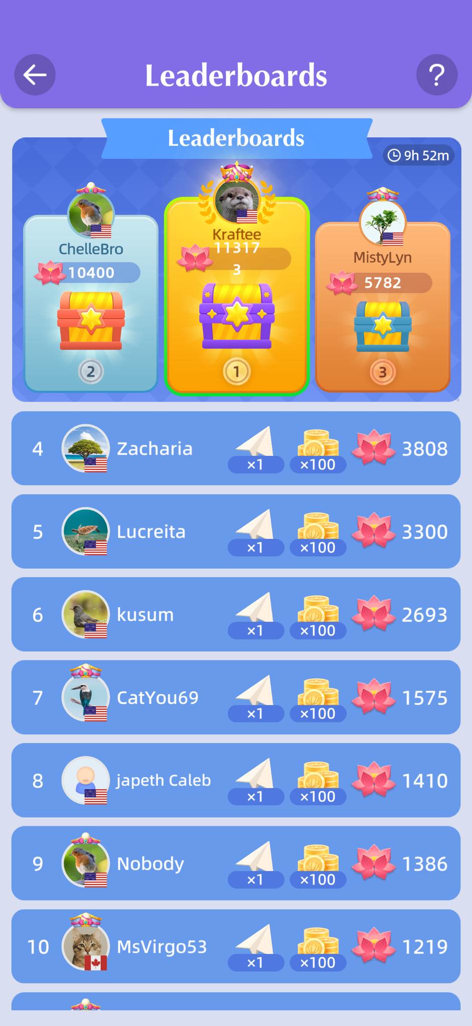 Zen Word weekly leaderboard exceeds 100,000 points