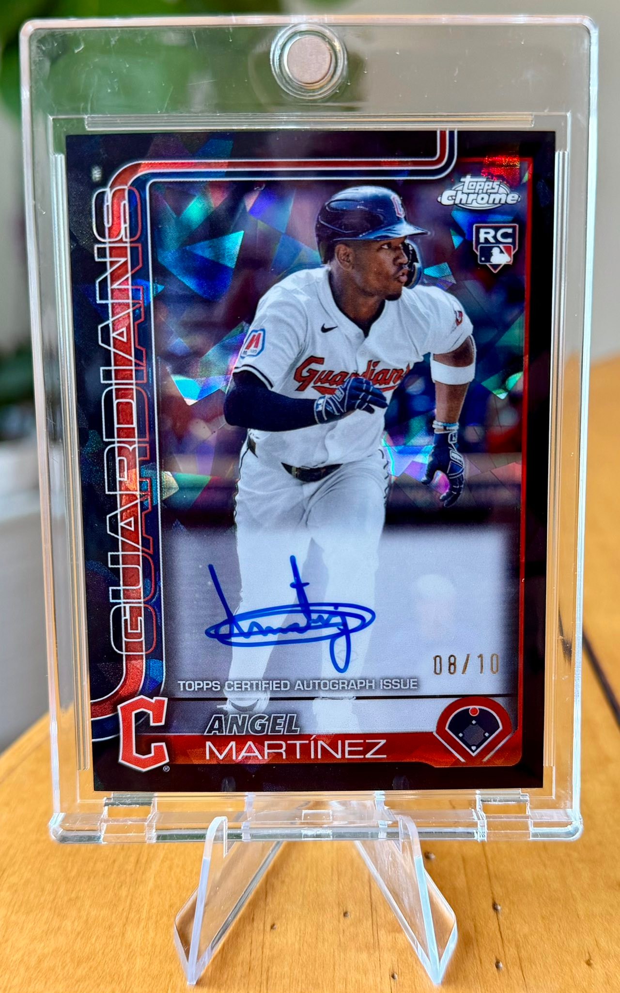 Angel Martinez auto RC Topps Chrome Sapphire card
