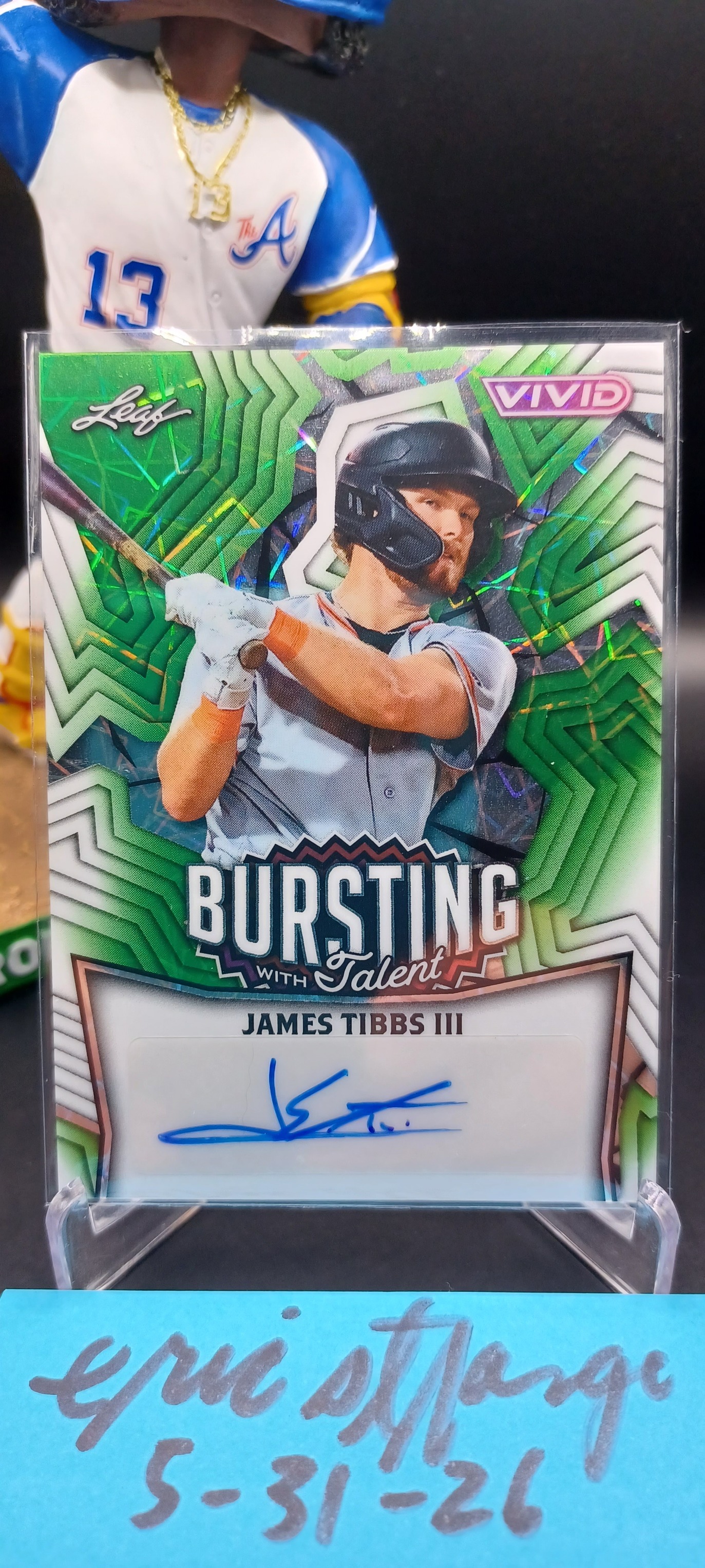 James Tibbs III auto baseball card auction
