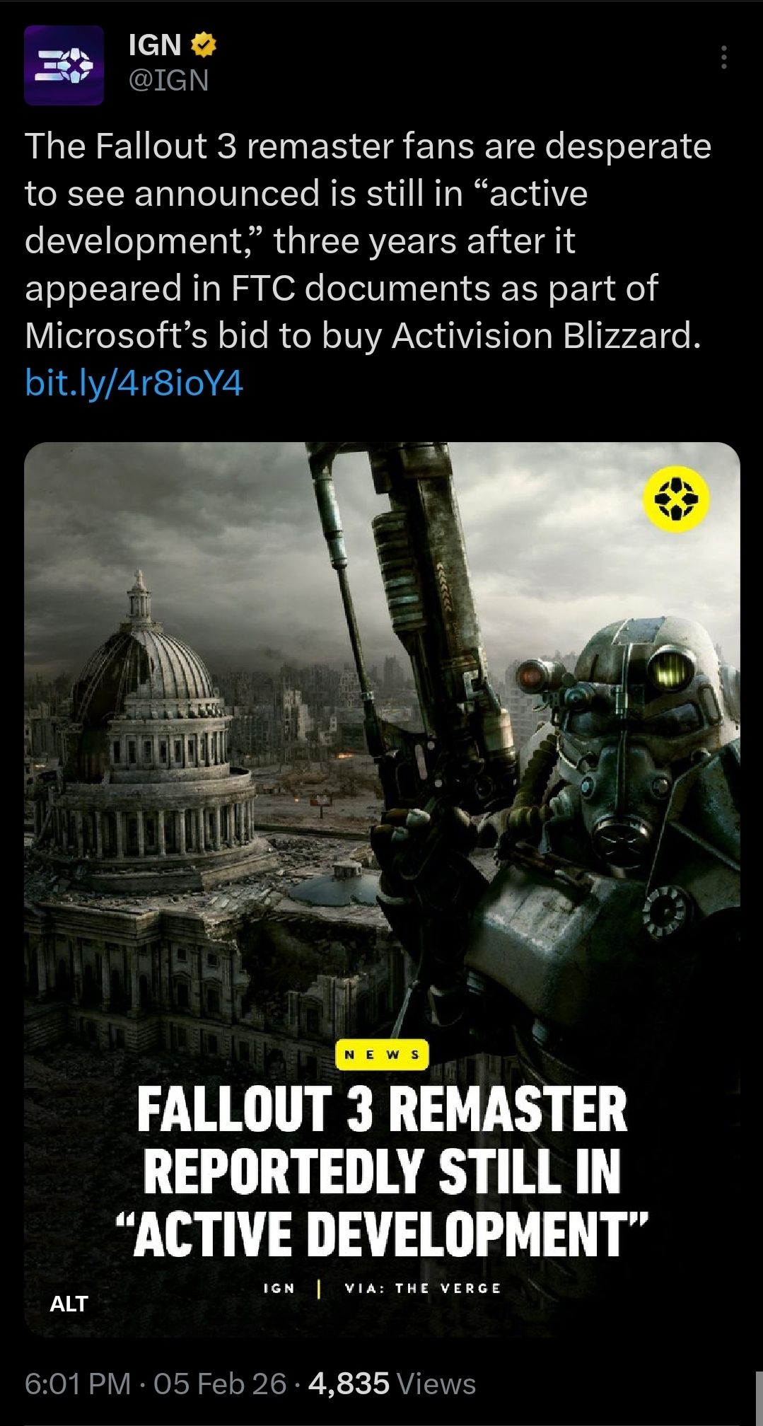 Fallout 3 Remaster update: | Facebook
