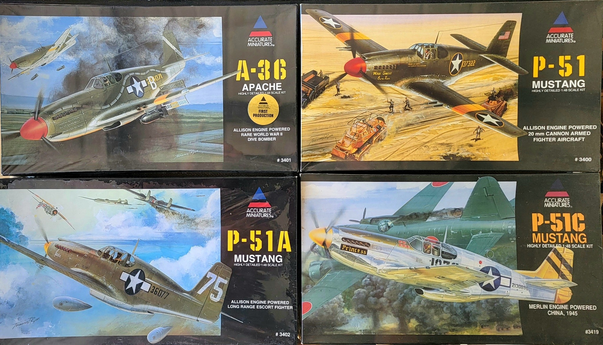 Accurate miniatures 1/48 scale wwii aircraft models