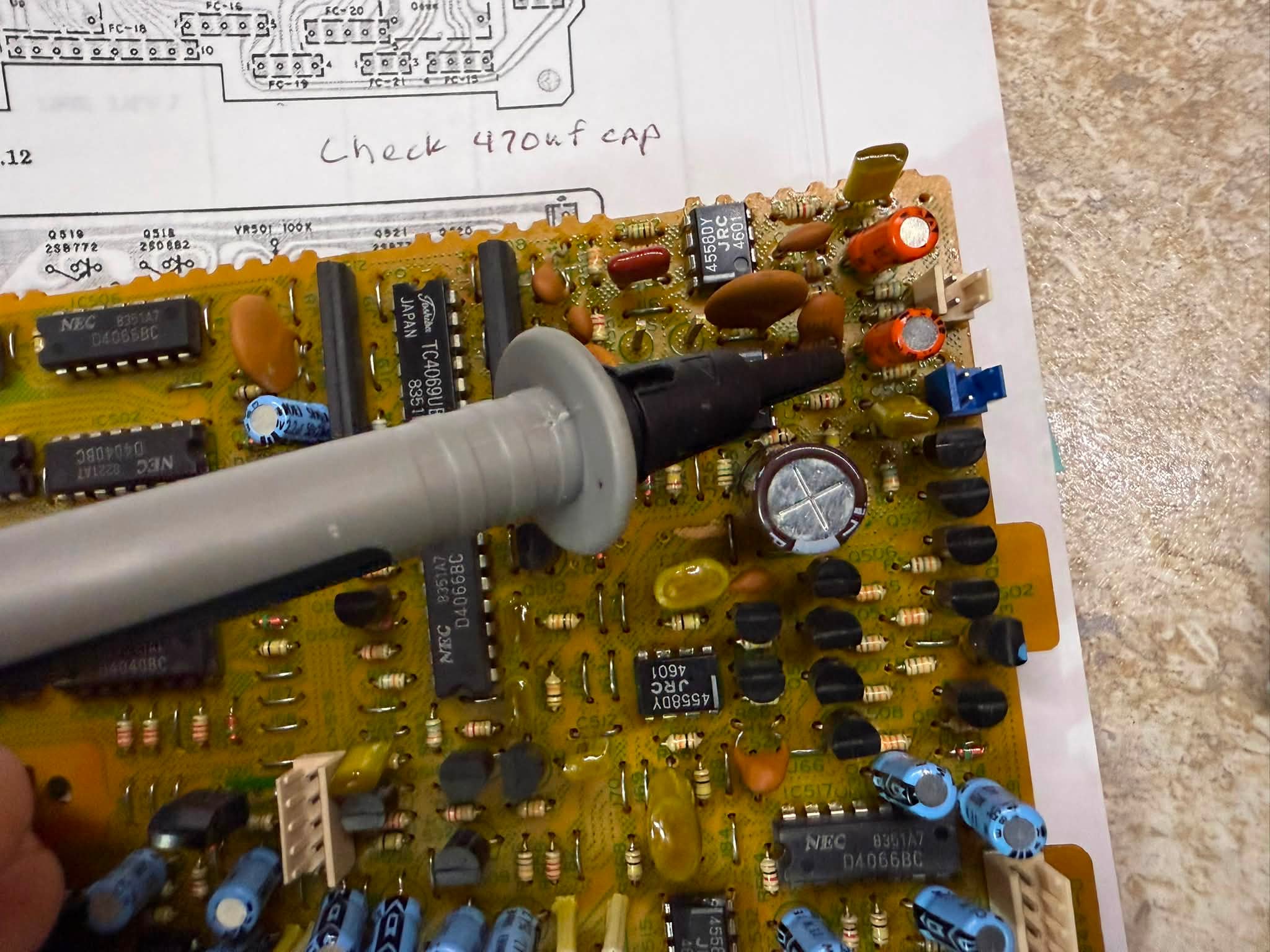 メンテナンス Re audio Nakamichi Dragon cassette deck repair: solved motor control issue