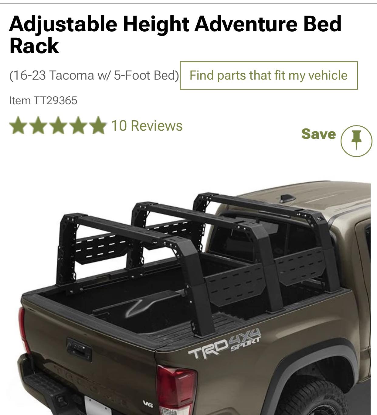 2016 Thru 2023 Toyota Tacoma Owners | Trying to figure out racks ...