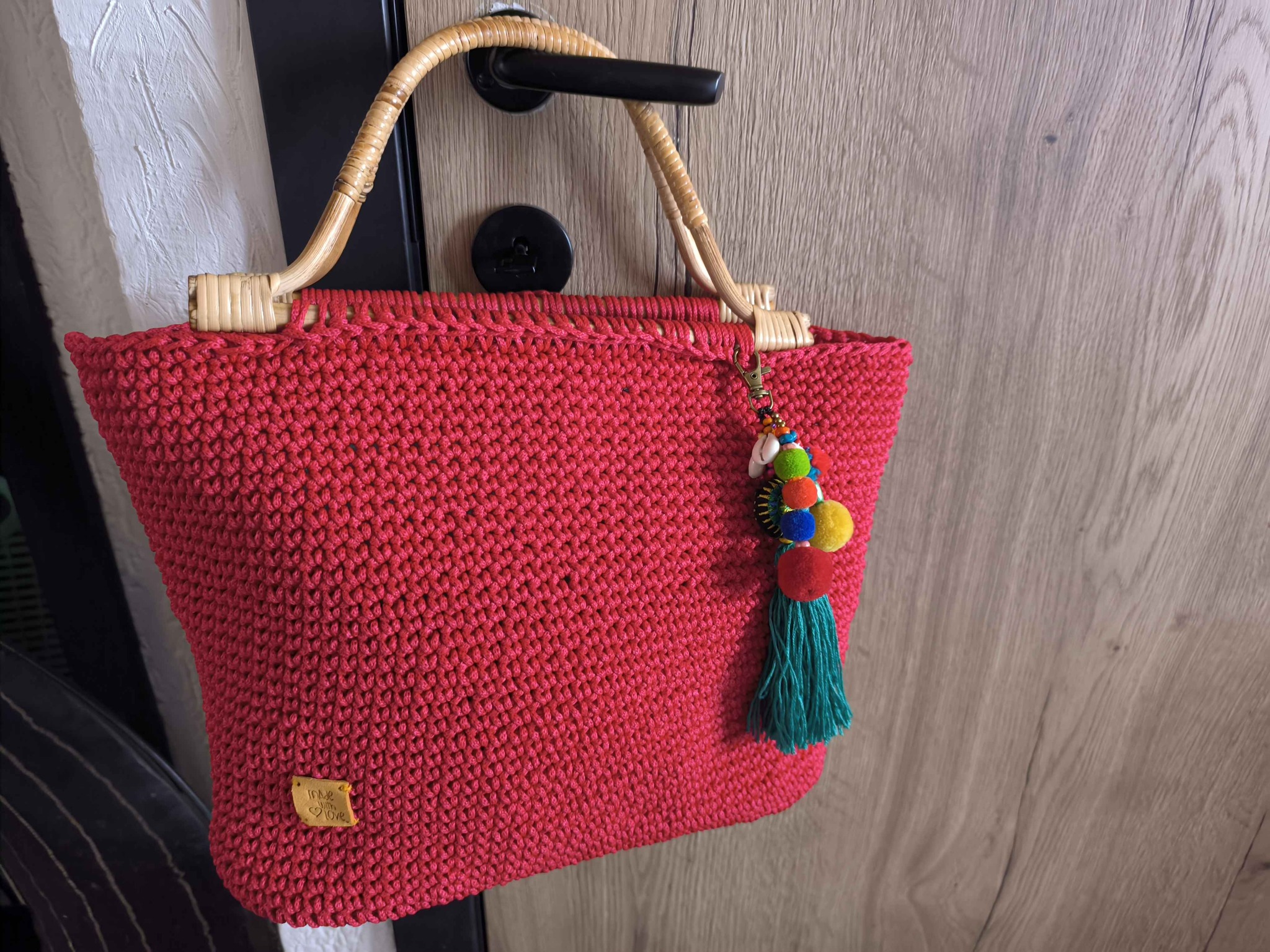 Sac Au Crochet Mauve Fait Main – Cadeau De Noël, Neuf Avec étiquettes, Style Porté épaule