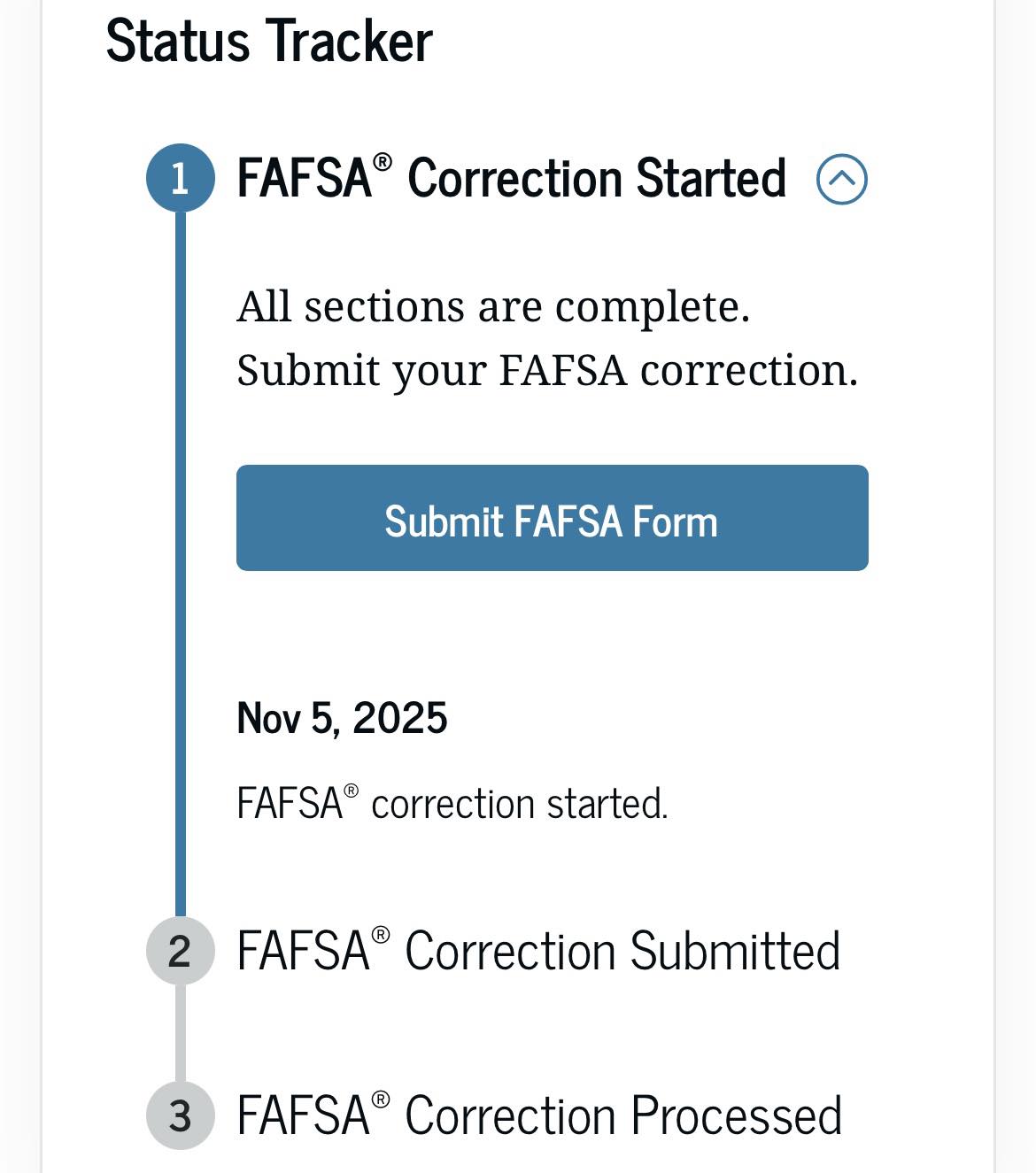 OFFICIAL Parents of Class of 2026 | Hi All! We completed the FAFSA and ...