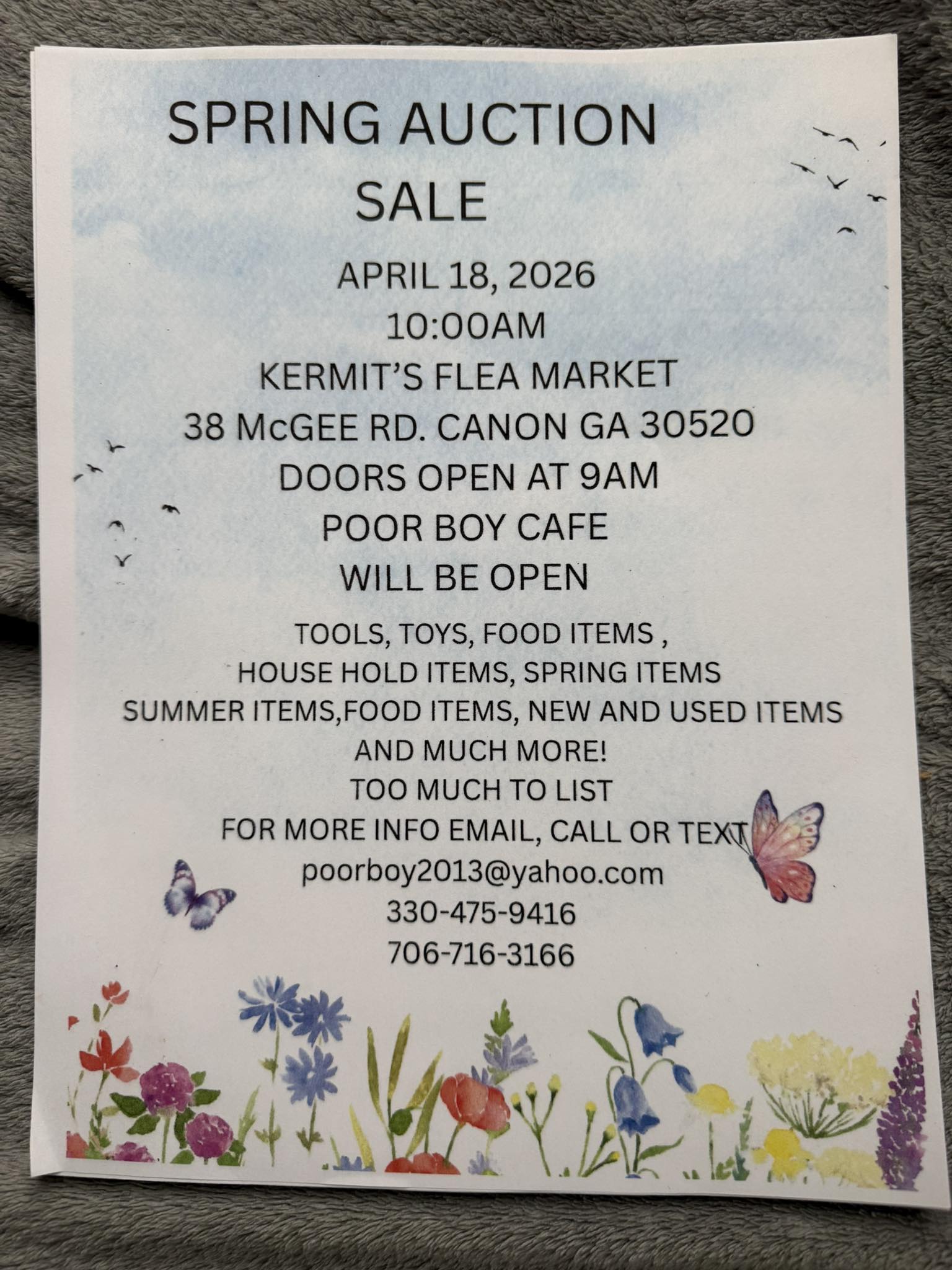 Eastman, GA *** Grand Opening Auction! When: This Saturday