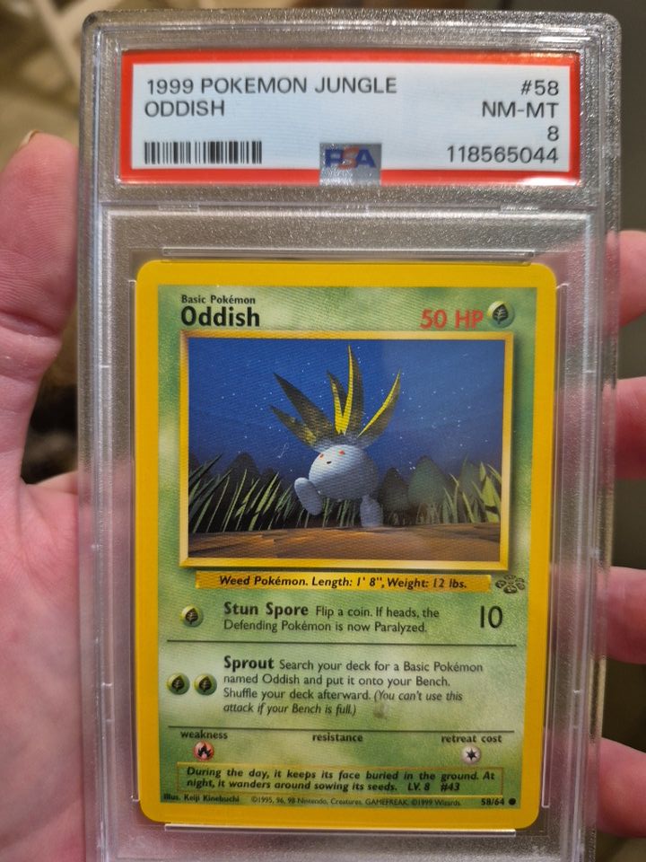 1995 oddish pokemon card value 1999 First Edition PSA 10 – Thompsons Coins Grass Absorb (20) Remove a number of damage counters from Oddish equal to half the damage done to the Defending Pokémon (after applying Weakness and Resistance) (rounded up to the nearest 10) Erika's Oddish (gym1-78) - PokemonCard