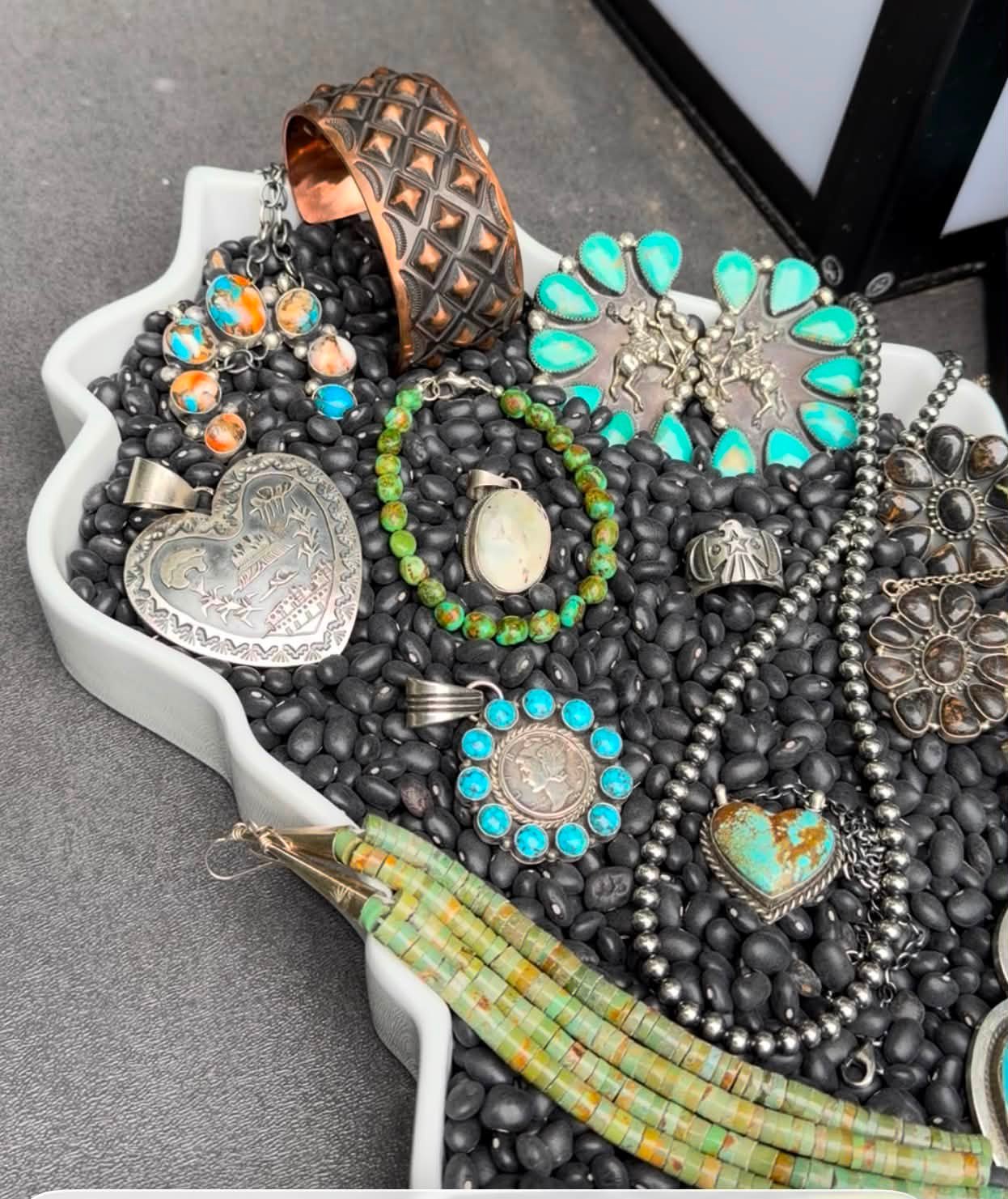 Navajo and Zuni turquoise jewelry destash including P. Yazzie