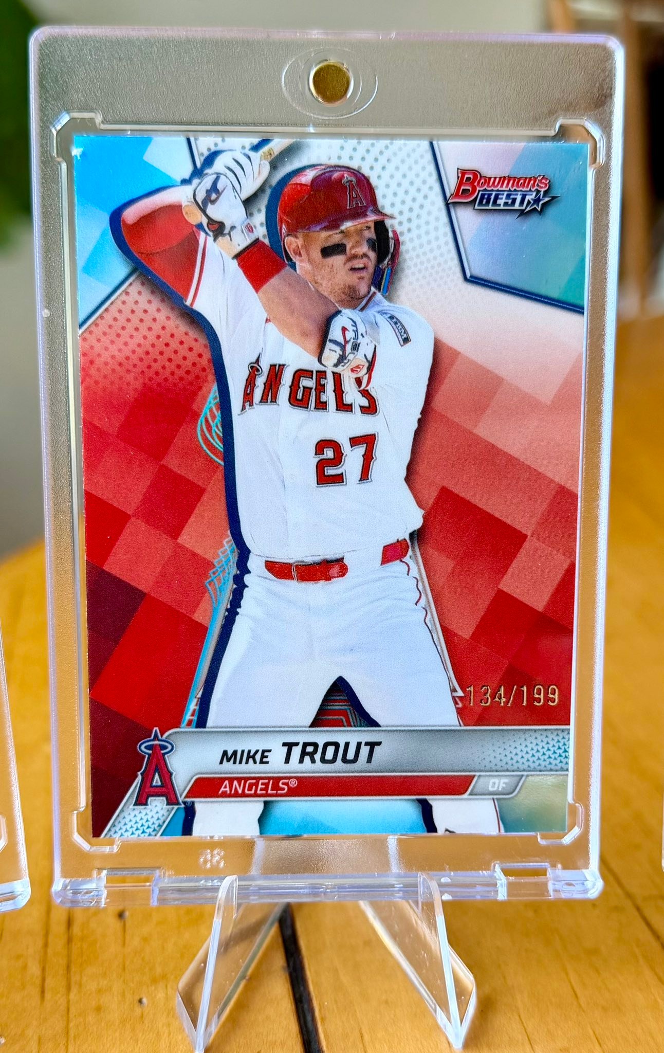 Mike Trout and Nolan Ryan dual autograph card