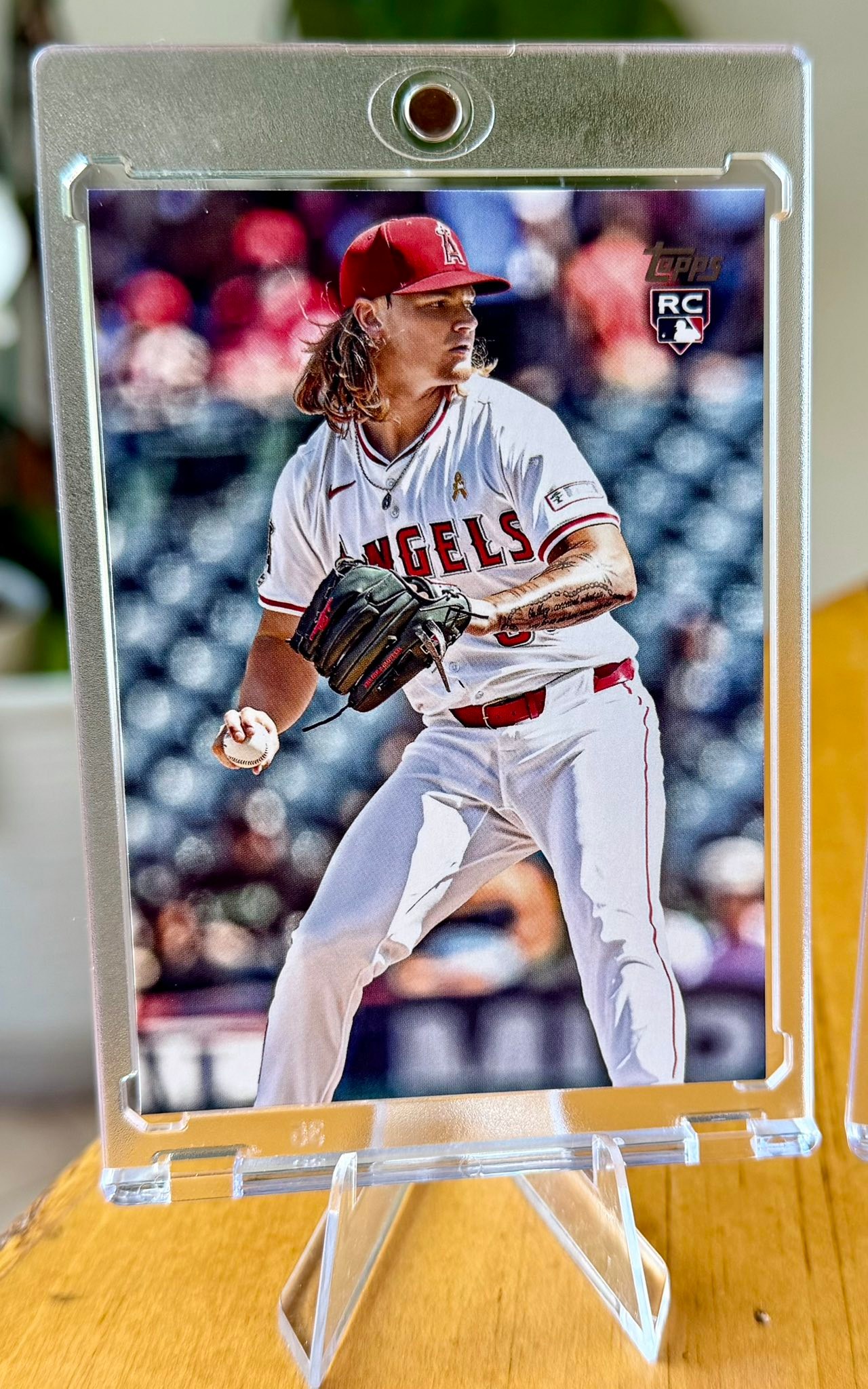 Mike Trout and Nolan Ryan dual autograph card