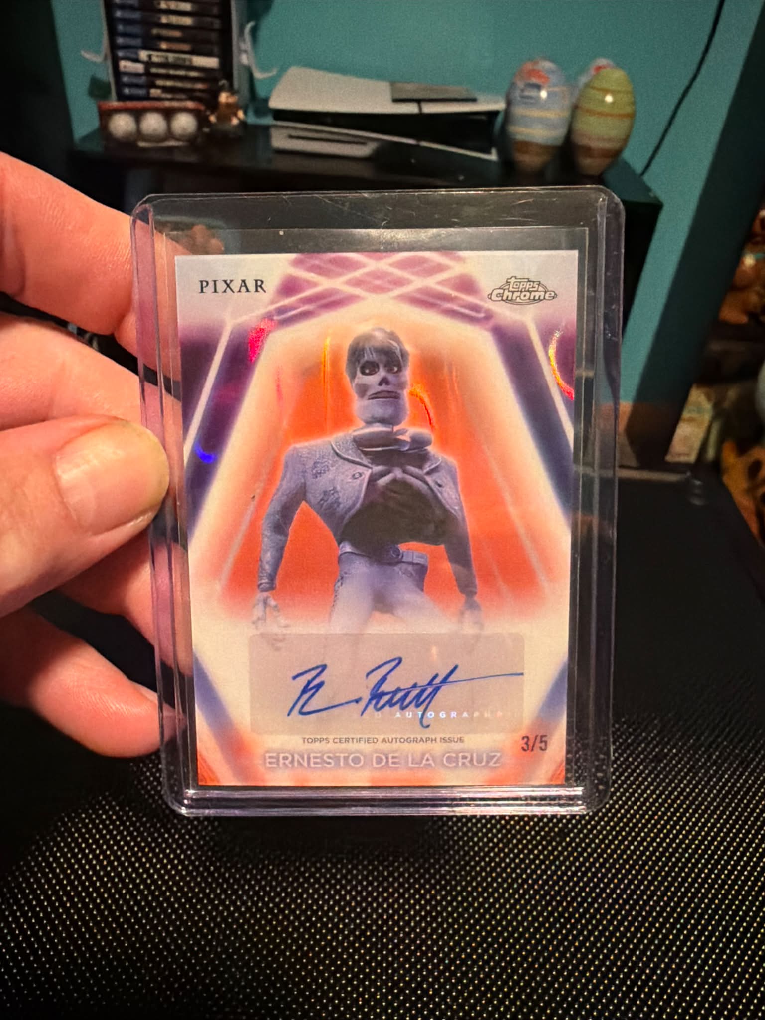 2026 Topps Disney Neon Bratt Ernesto de la Cruz chrome etch auto