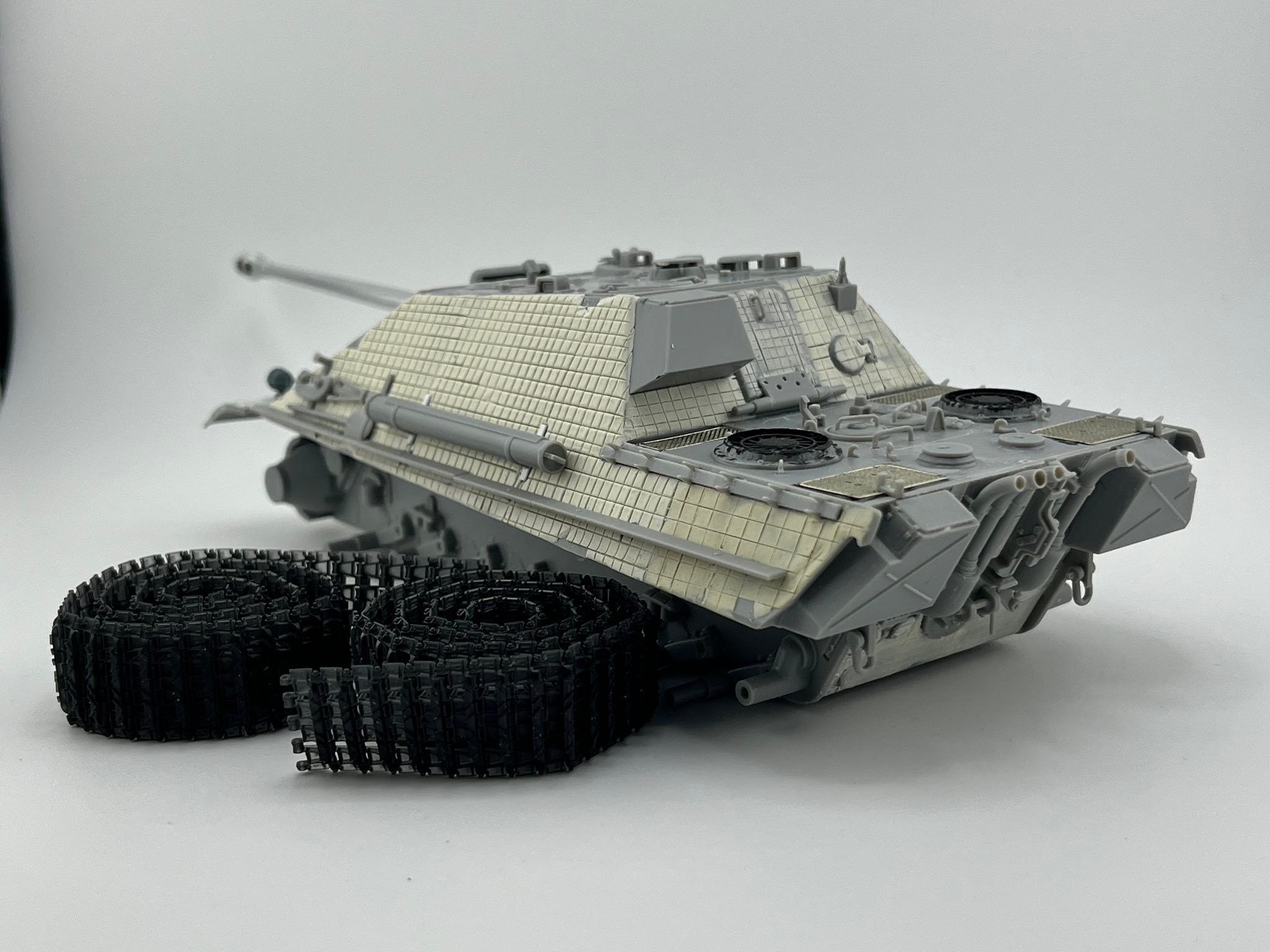Completed 1/35 scale Jagdpanther model with zimmerit