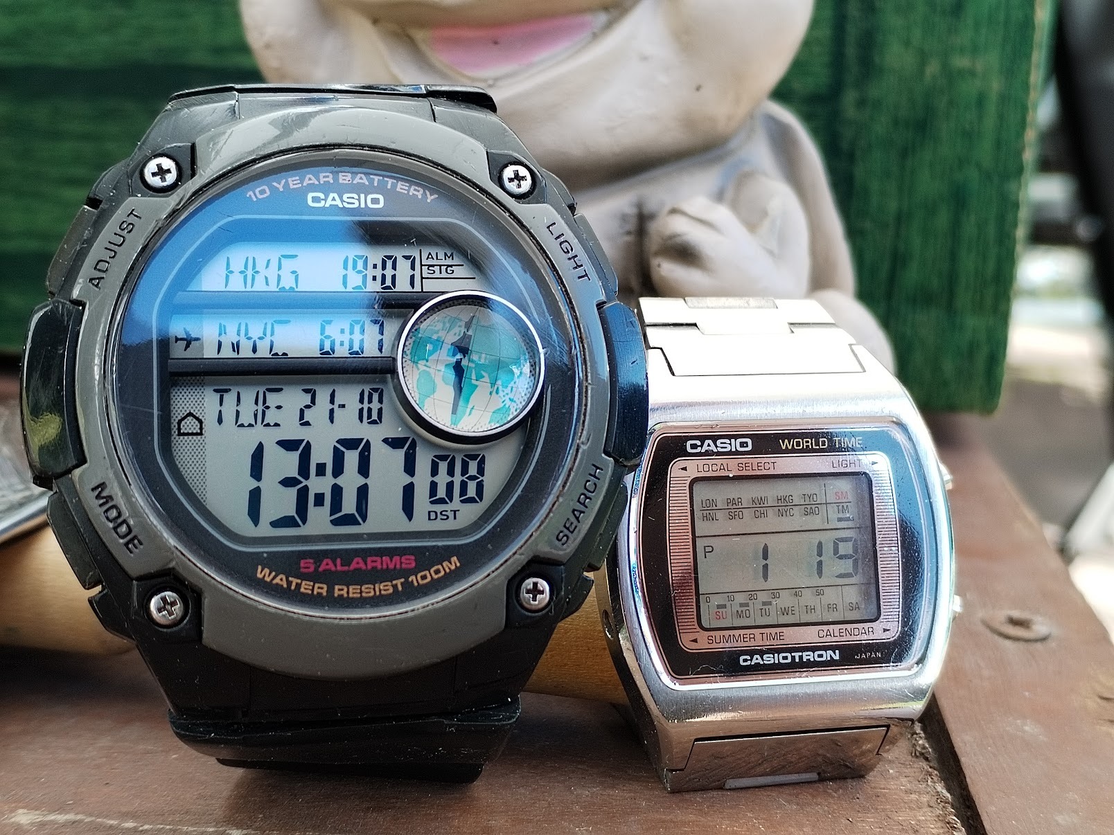 Vintage Casio A300U Module 643 World Time Alarm Digital Watch