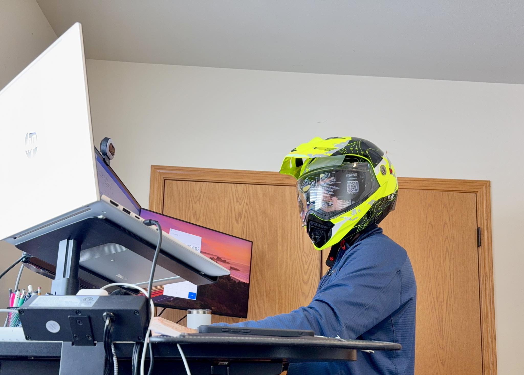 computer motorcycle helmet Broken Computers Bike answer calls automatically LS2 - Strobe II Modular