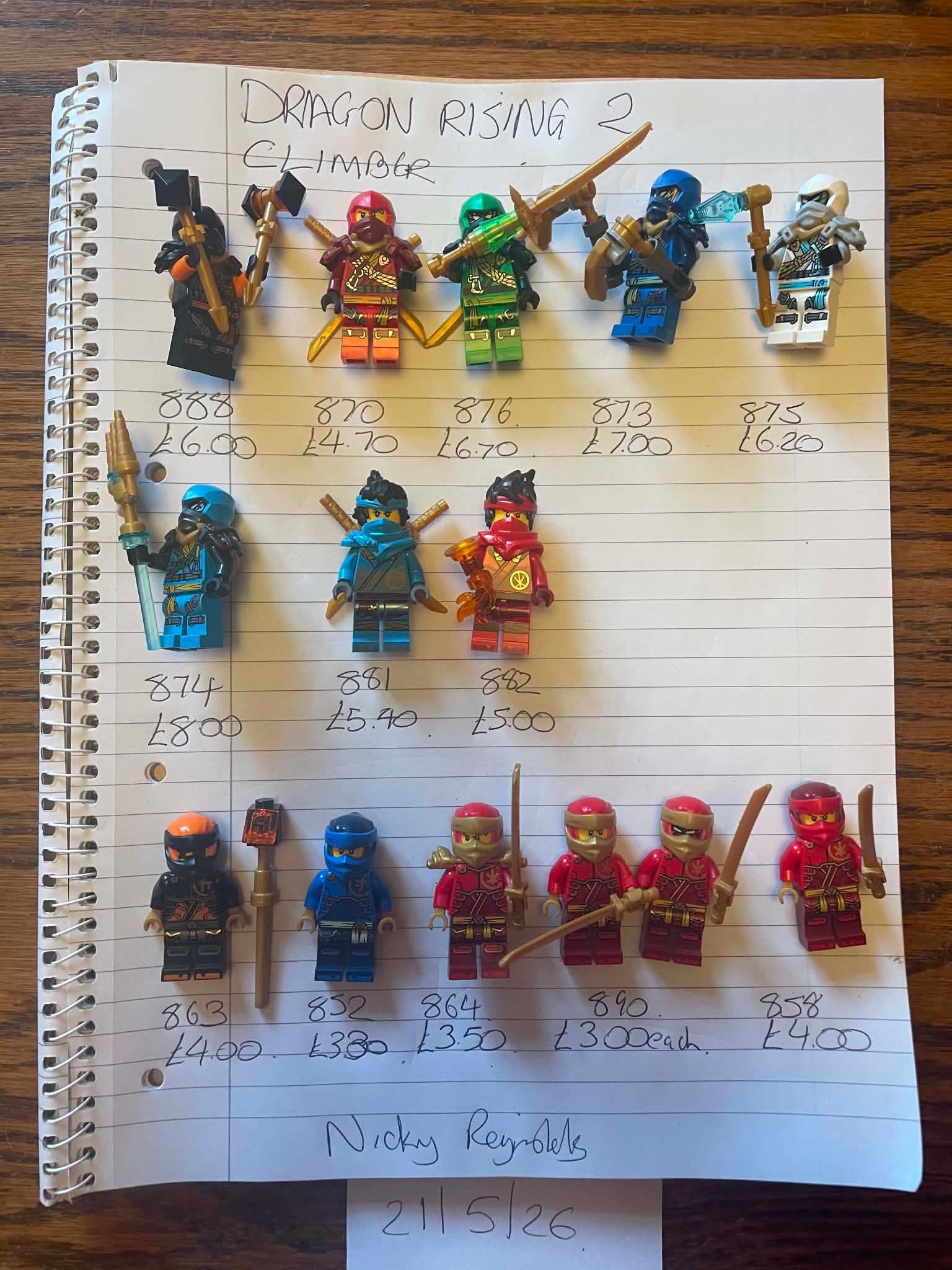 Lego Ninjago Minifigures. UK ONLY Search me up in this group to