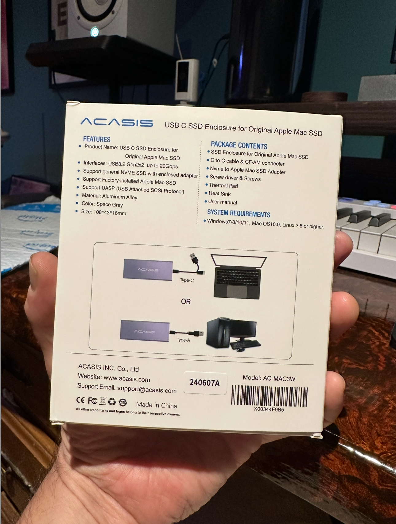 SSD Interne Pour Mac Studio M1 M2 M3 M4 - + Service Montage & Post-Charge Inclus