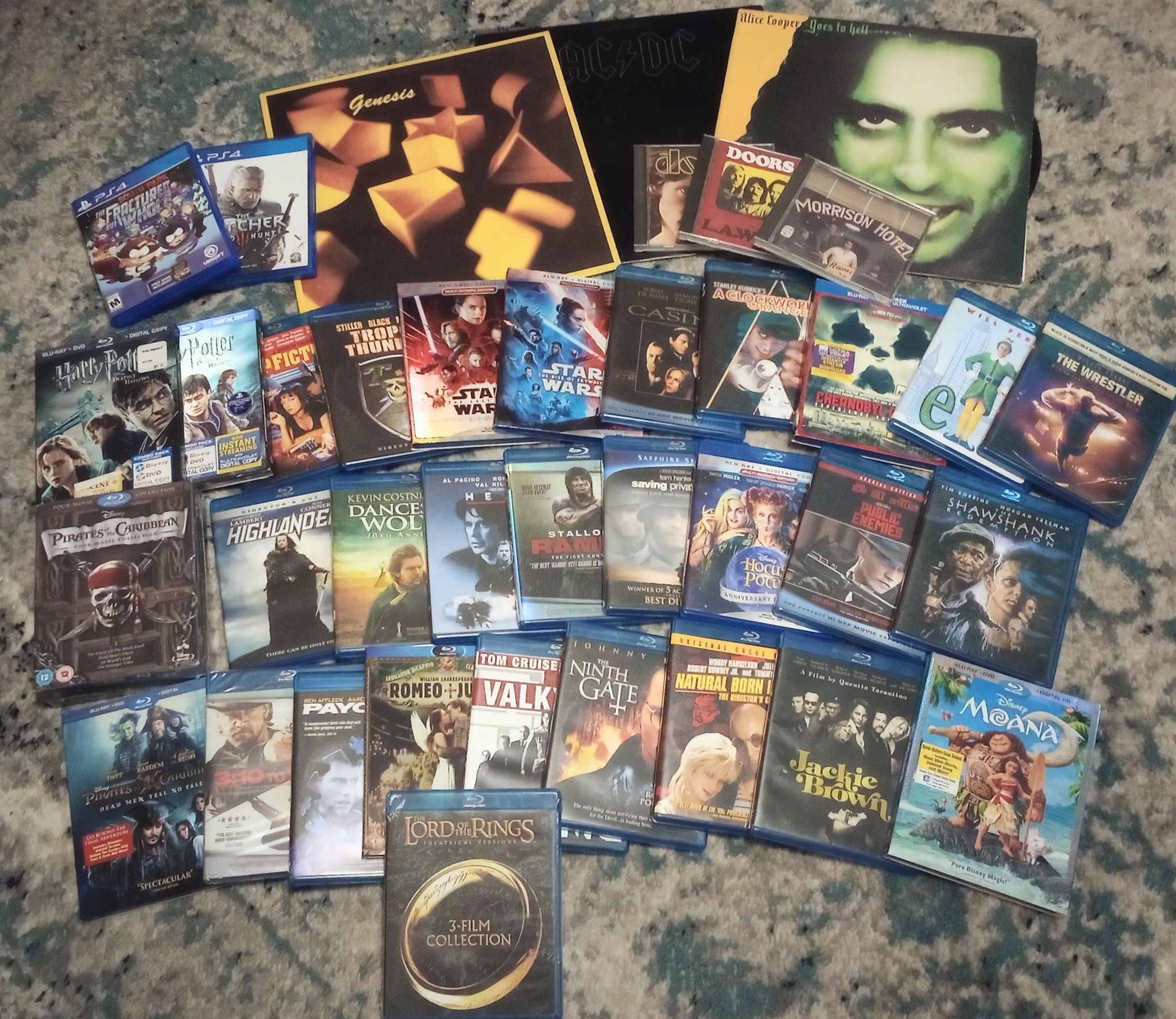 Free DVD, Blu-ray, and CD haul from marketplace