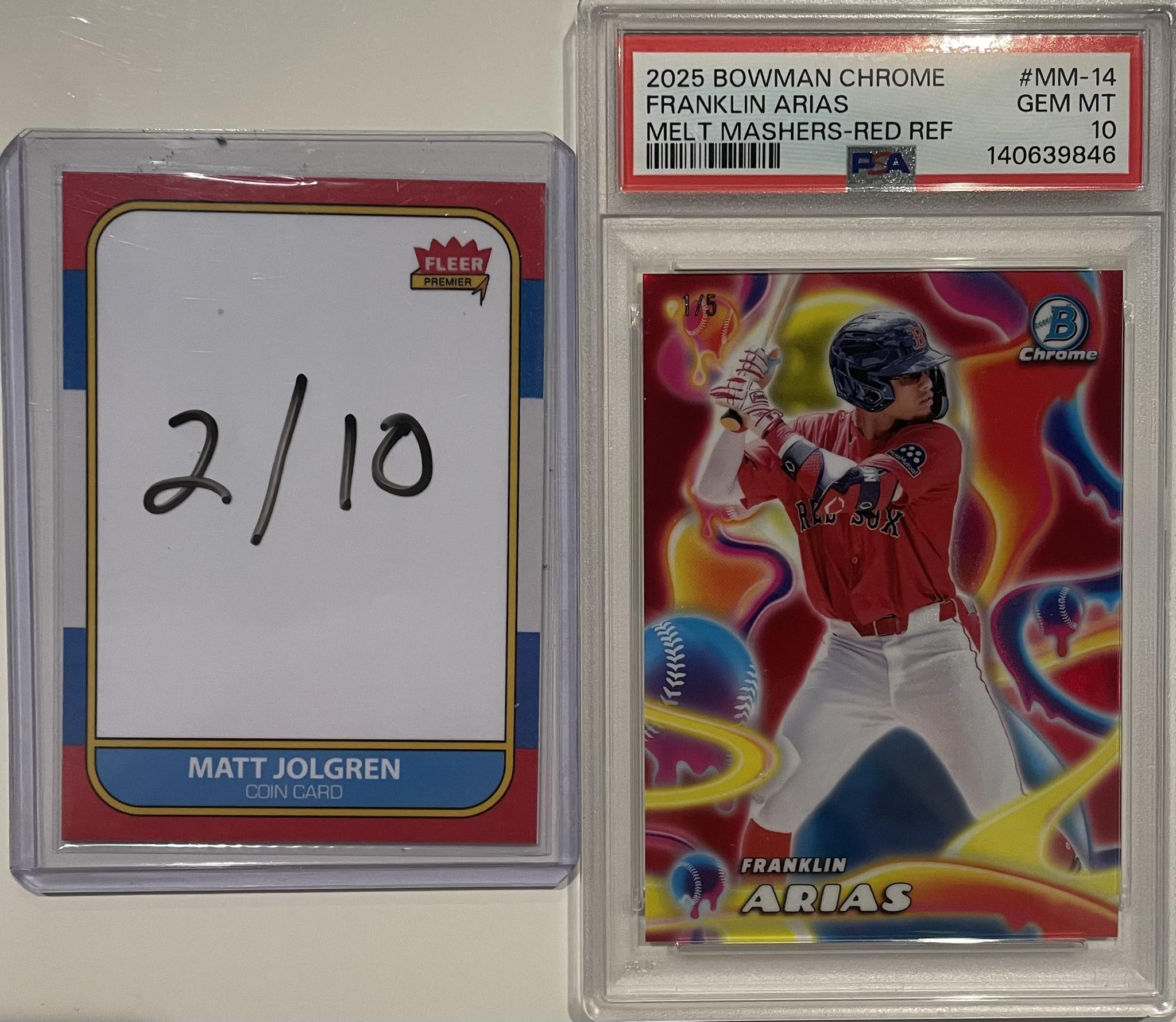 2025 Bowman Chrome Franklin Arias Melt Mashers /5 PSA 10