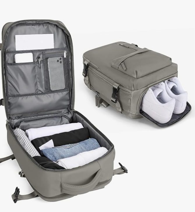 bringing laptop in regular backpack flight BANGE Casual Daypacks With Separated 15.6 Inches Compartment, FAA Approved Weekender Bag Carry on Backpack, Waterproof Commute Work for Men and Women Traveling with a Laptop -