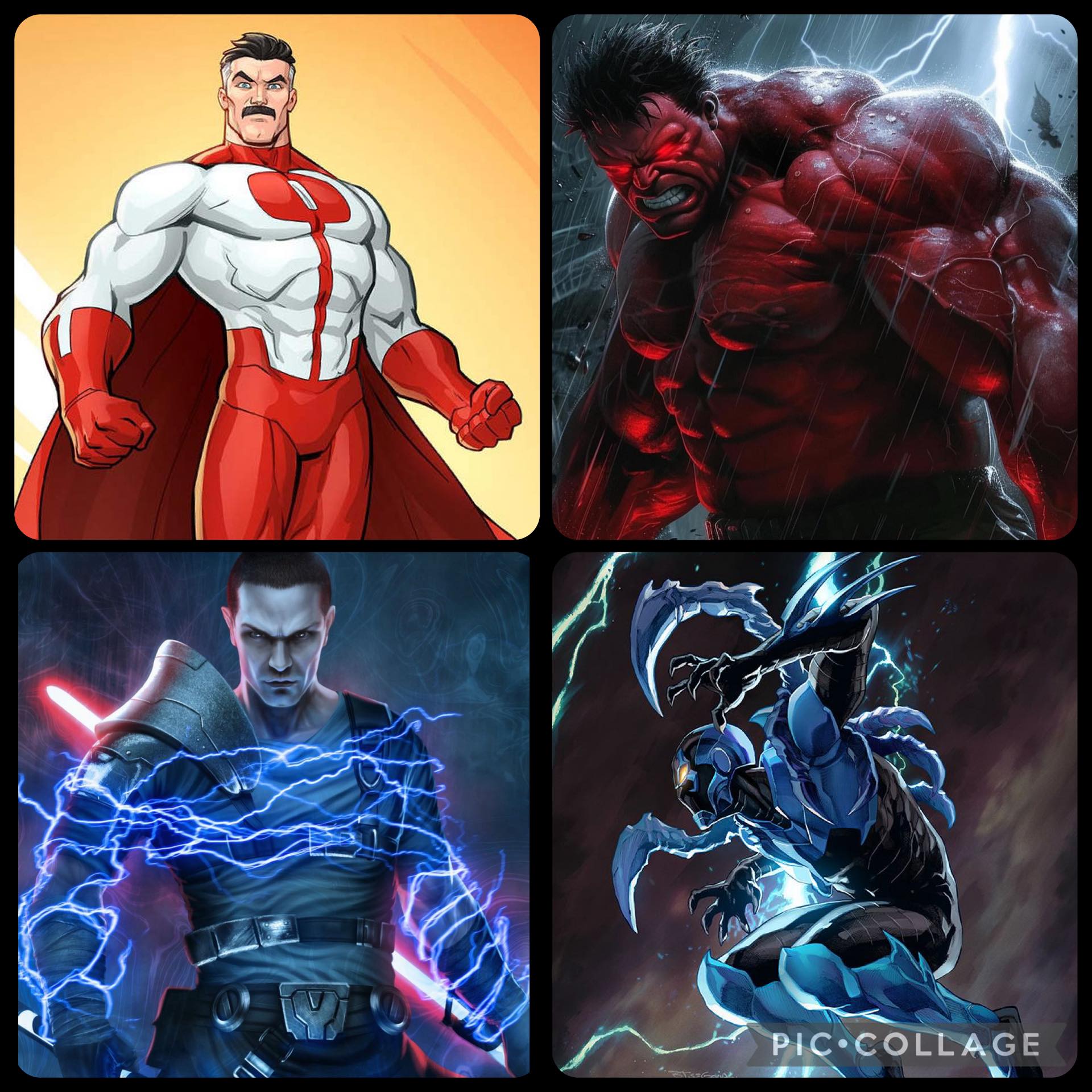 -Free for All- OMNI-MAN vs RULK vs STARKILLER vs BLUE BEETLE | Facebook
