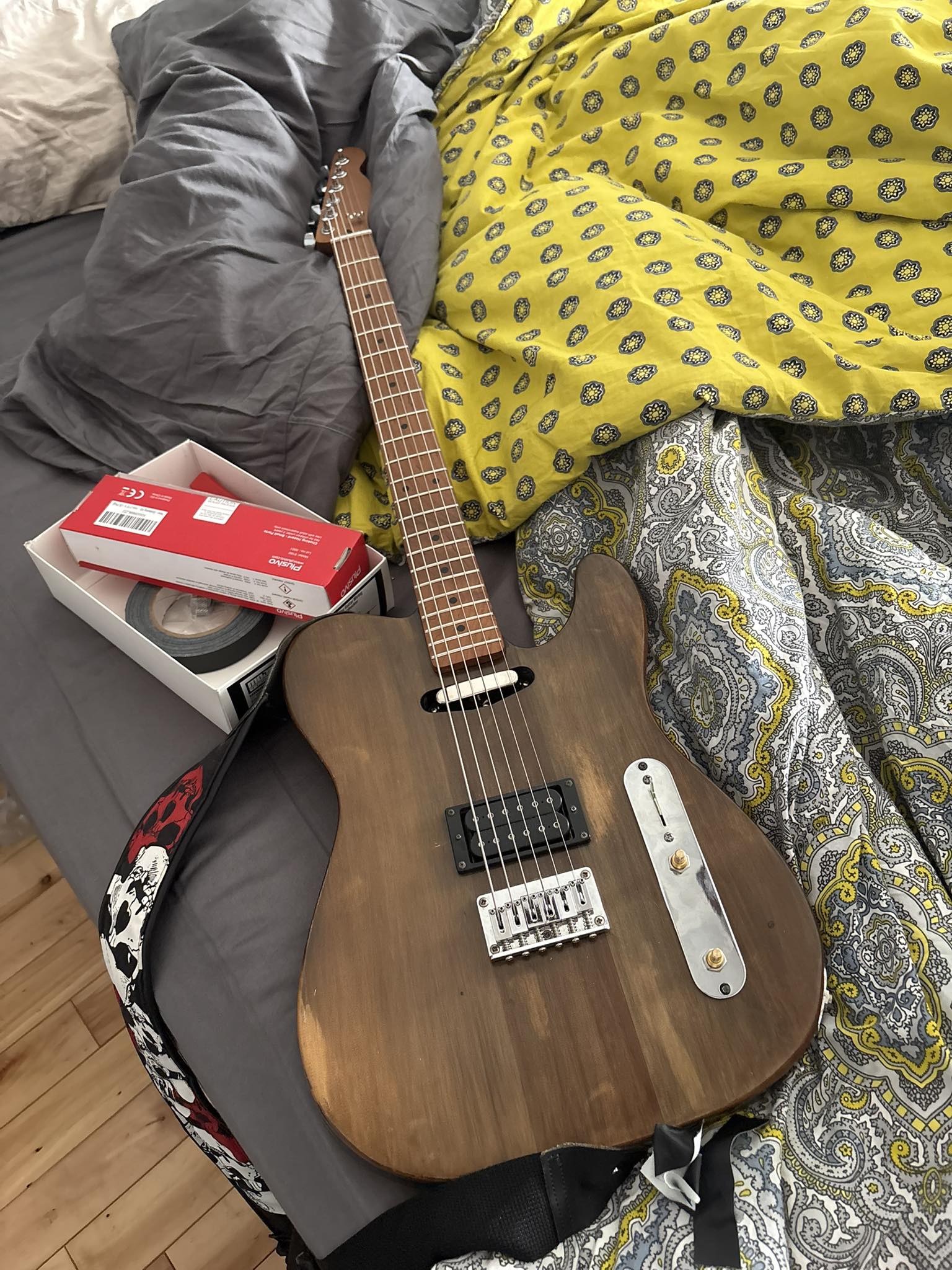 2004 Squier Telecaster Custom II with Duncan Designed P90s.