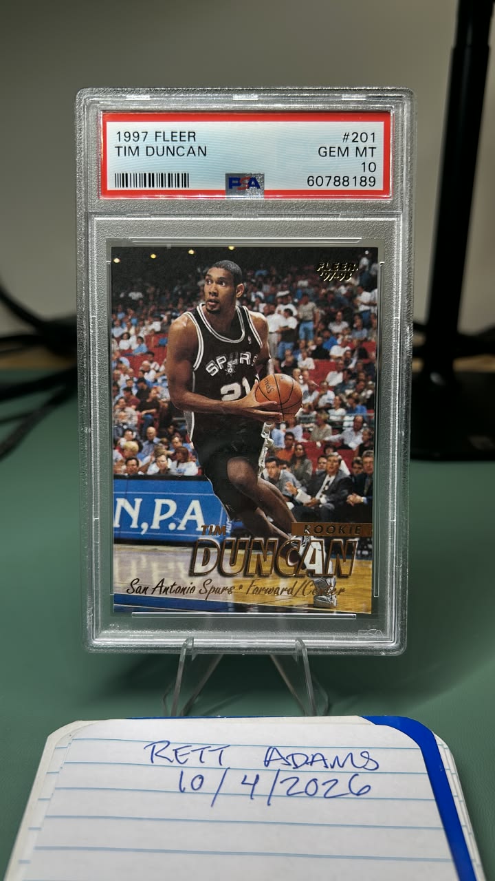 Tim Duncan 1997 Fleer RC PSA 10
