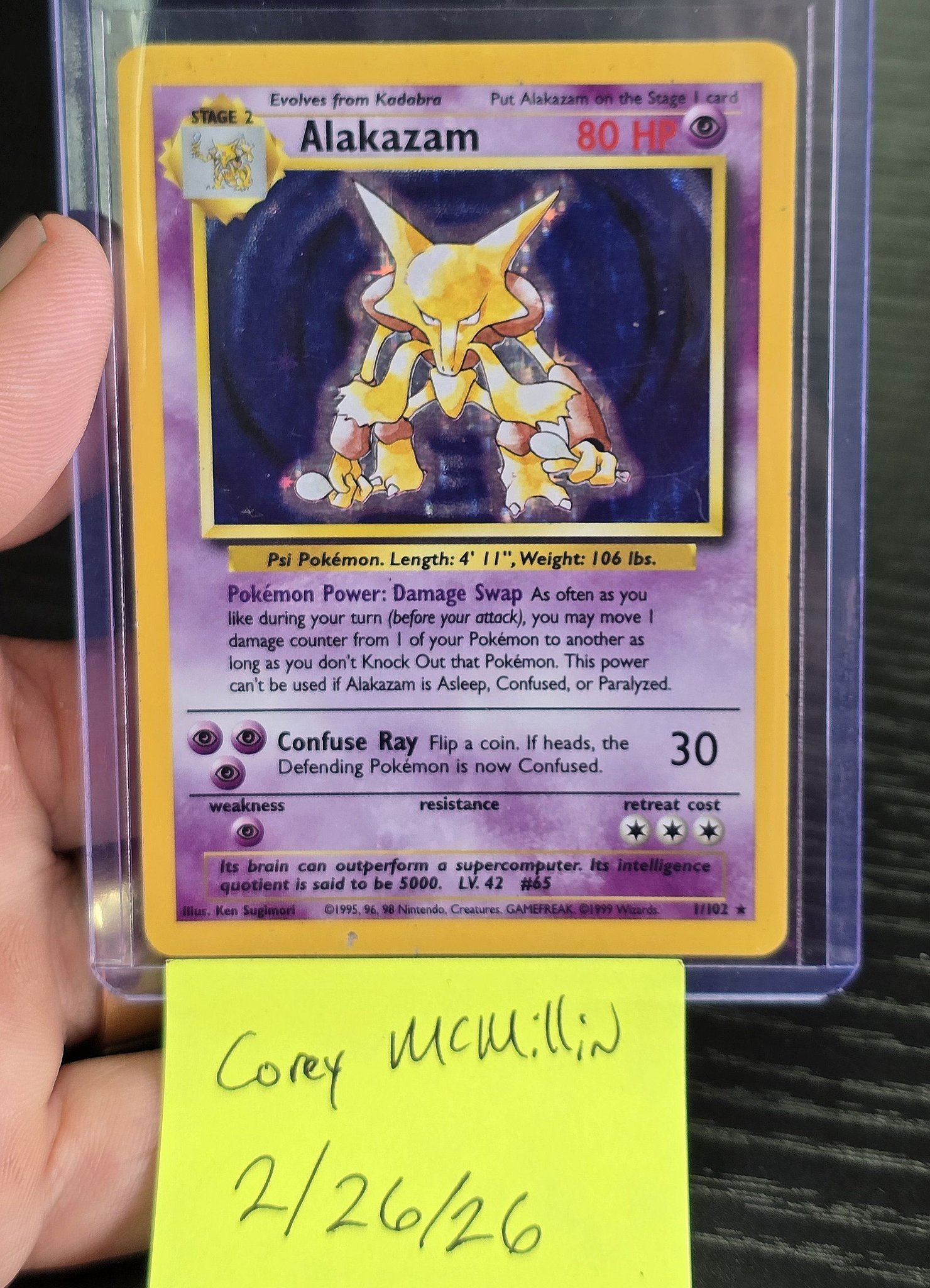 alakazam pokemon card 1995 - Base Set - Damage Swap Radiant Alakazam shadowbox #alakazam #pokemontcg