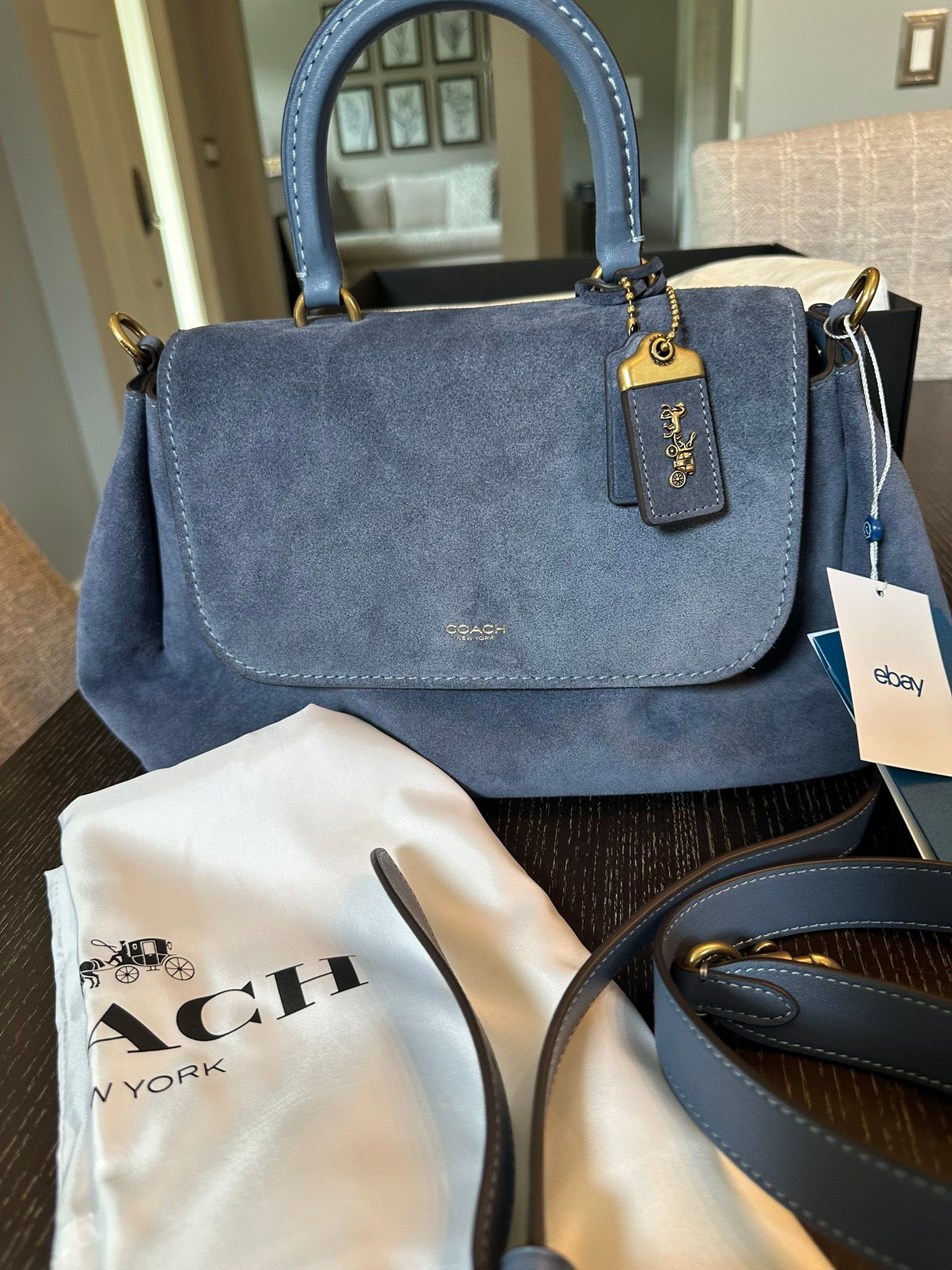 Rare Japan exclusive Coach denim bag