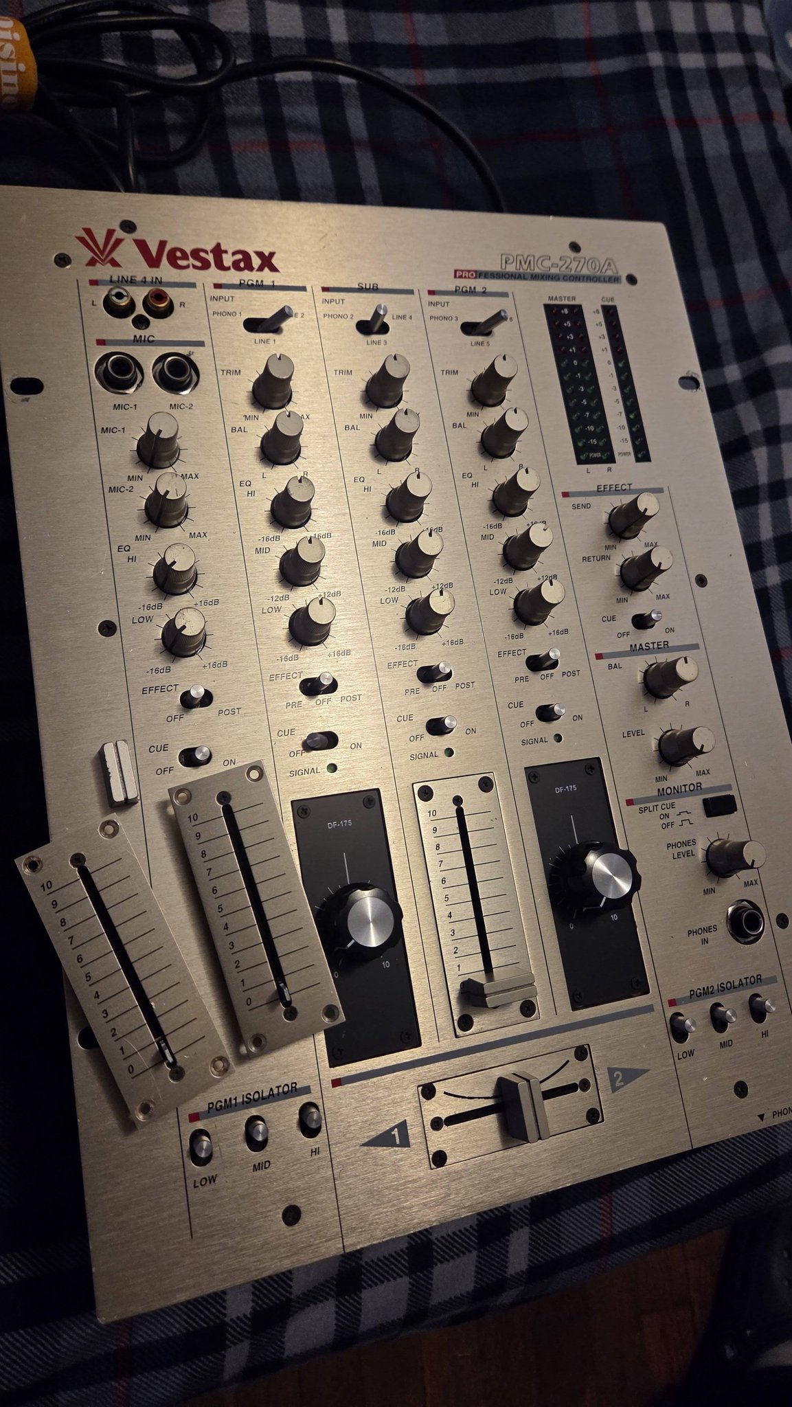 Vestax PMC 400 no issues, sounds great. Comes with a spare brand