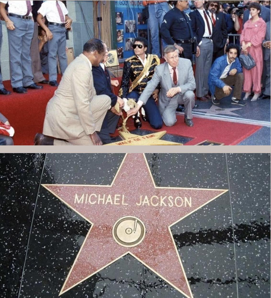 Fan visits Michael Jackson's star on Hollywood Walk of Fame