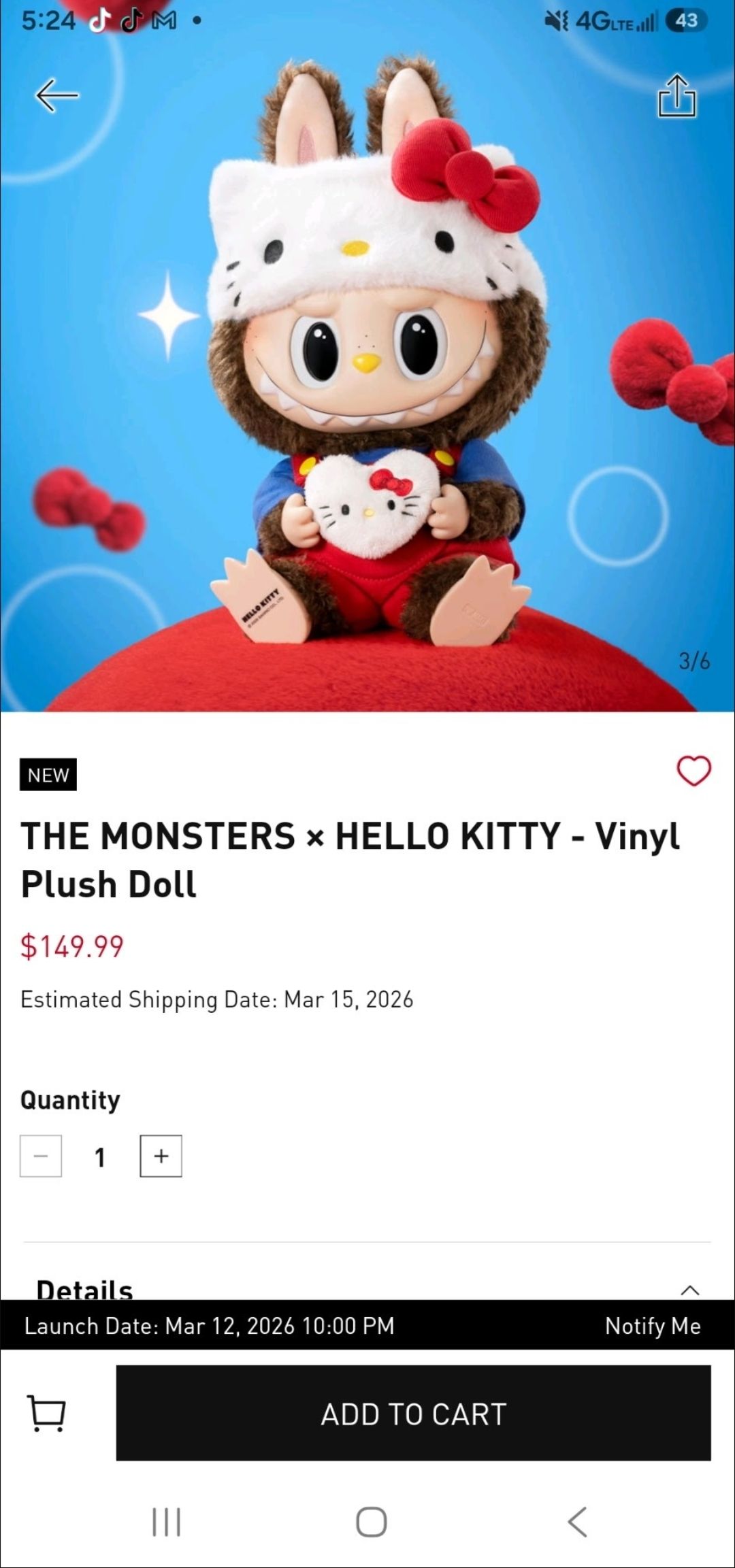 New Labubu x Hello Kitty release