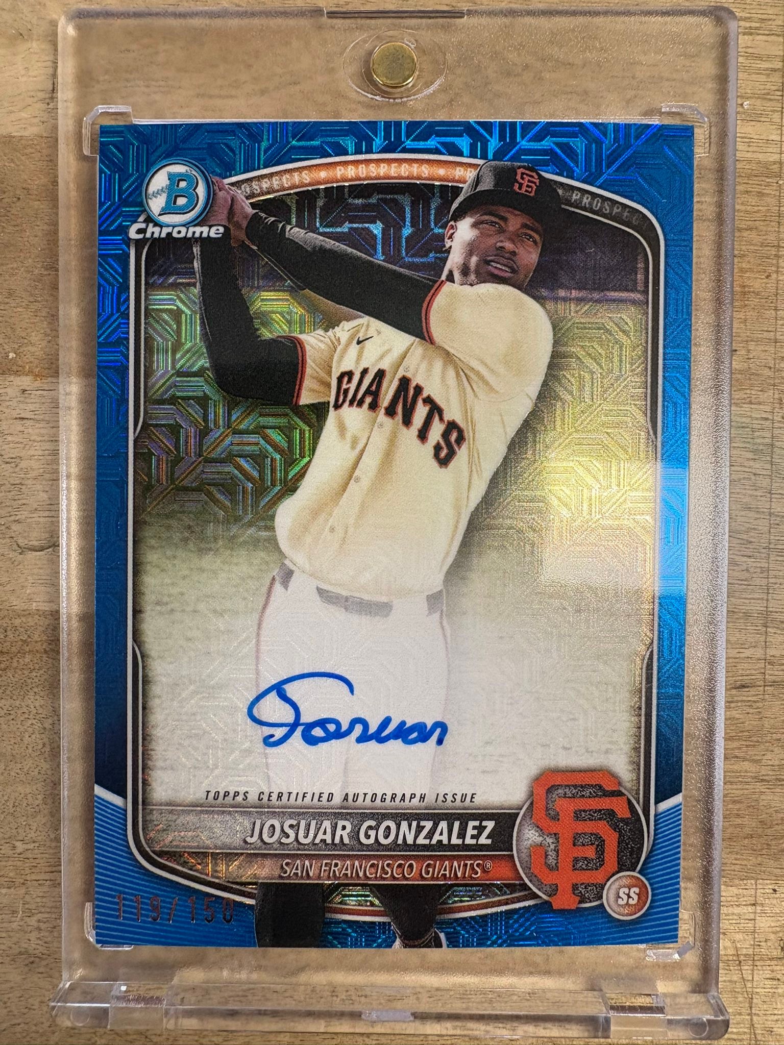 Josuar Gonzalez bowman on card auto to /150